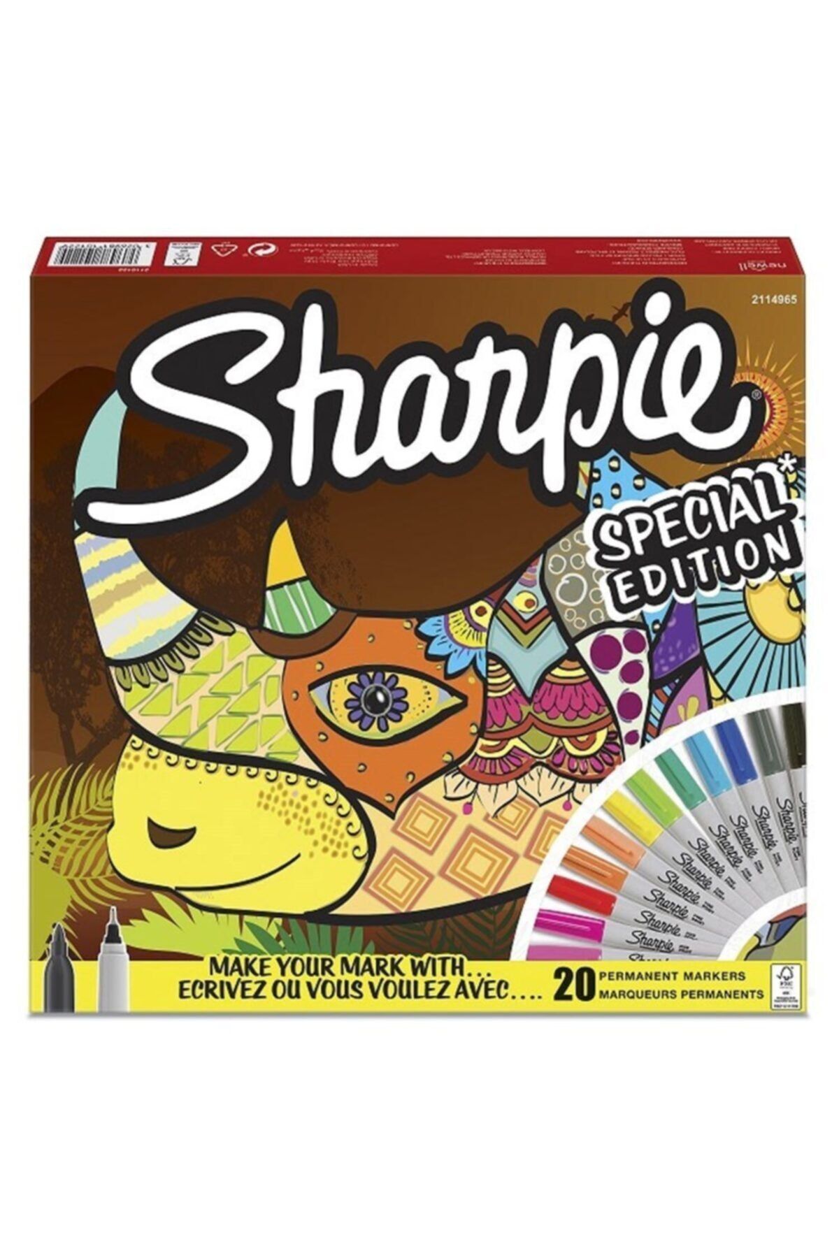 Sharpie Permanent Marker Special Edition Gergedan 20'li Set