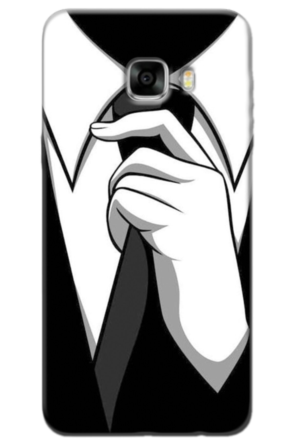 Turkiyecepaksesuar Samsung Galaxy C5 Kılıf Silikon Baskılı Desenli Arka Kapak