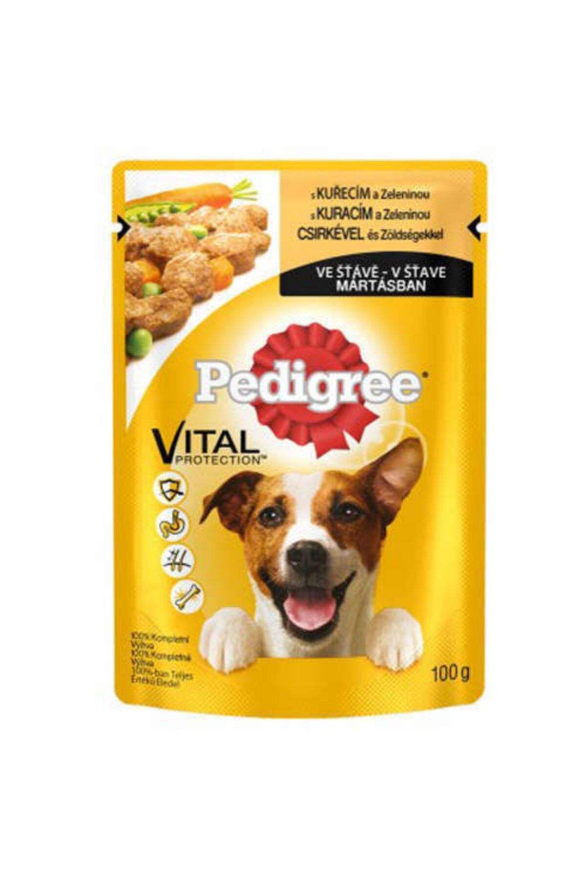 pedigree pouch yas tavuklu yetiskin kopek mamasi 100 gr 6 adet fiyati yorumlari trendyol