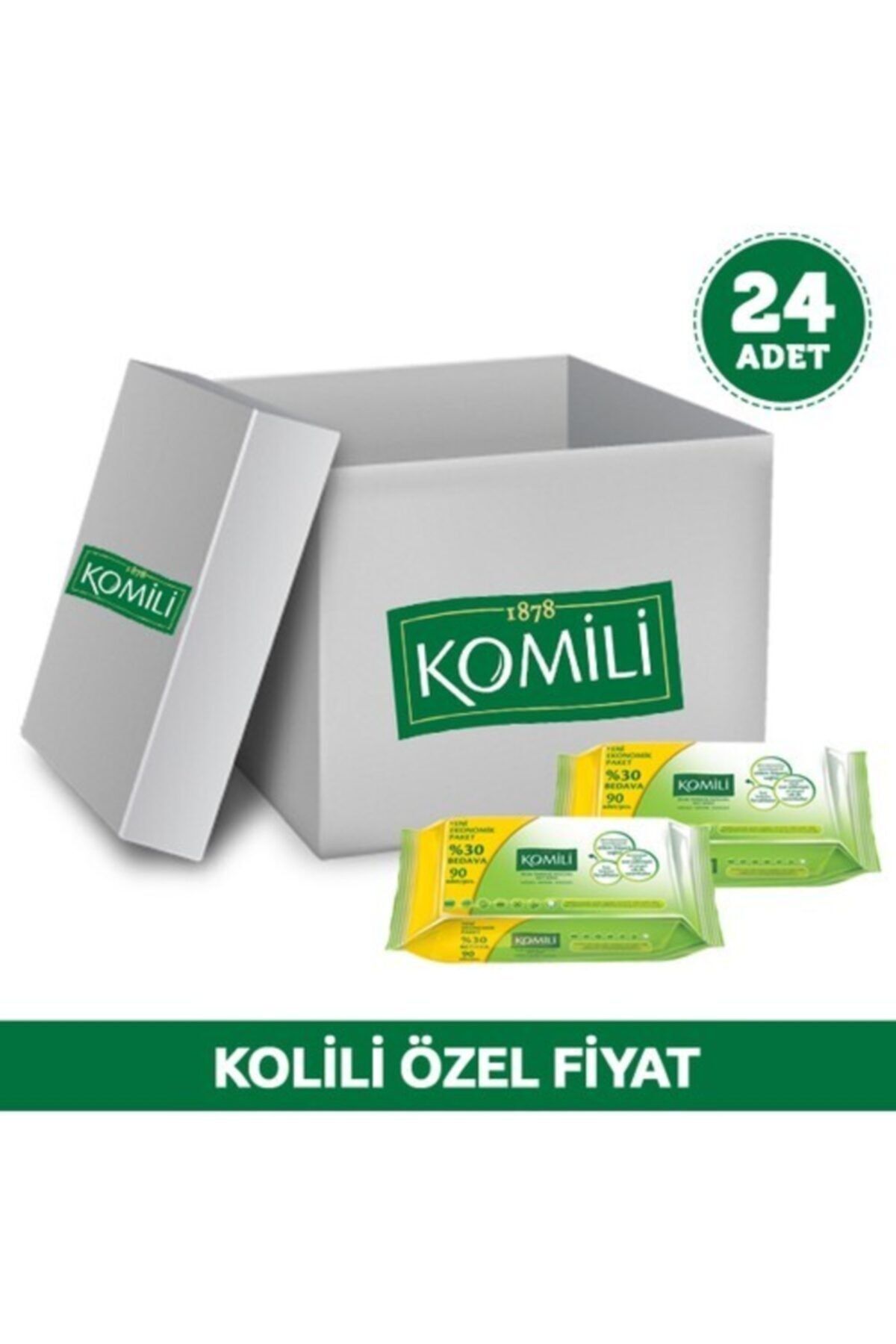 Komili Islak Havlu 90'lı X 24 Adet (2.160 Yaprak)