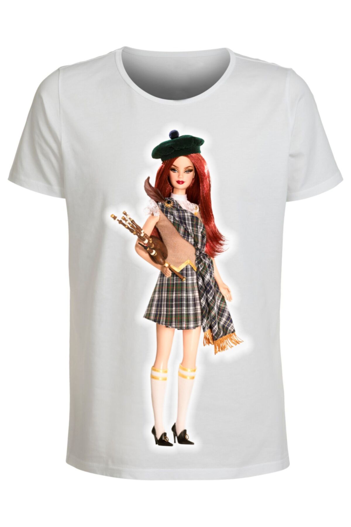 ABC Kız Çocuk Beyaz Barbie  23 Beyaz Baskılı T-shirt