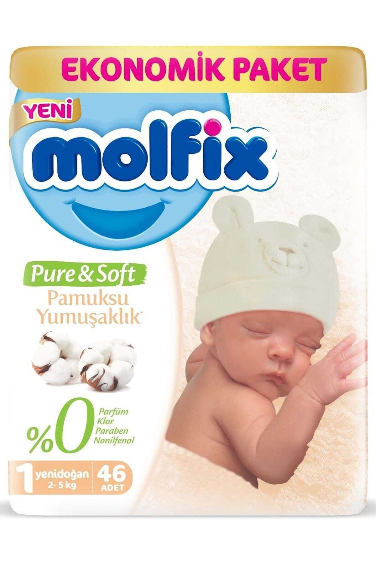 Molfix Pure & Soft 1 Beden Yenidoğan 46 Adet