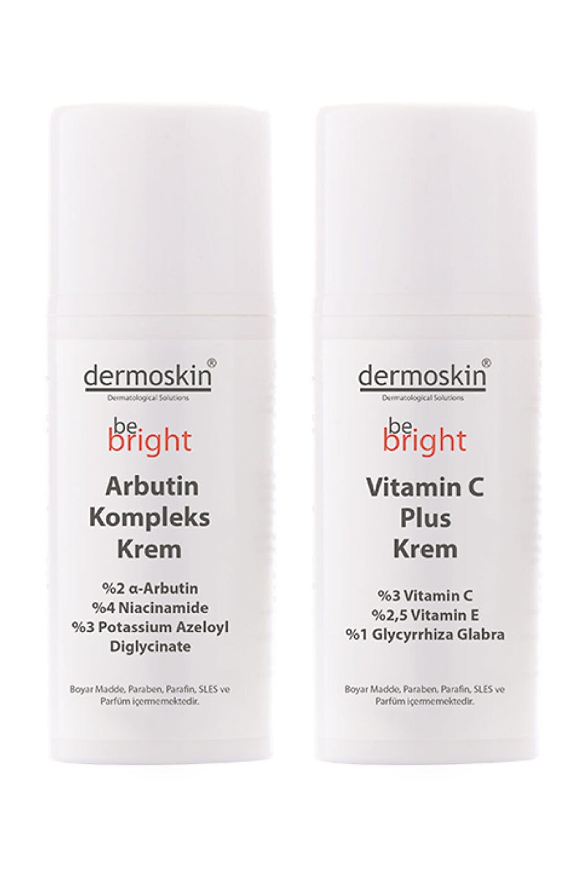 Dermoskin Be Bright Arbutin Kompleks Krem + Be Bright Vitamin C Plus Krem -2'li Avantaj Paket