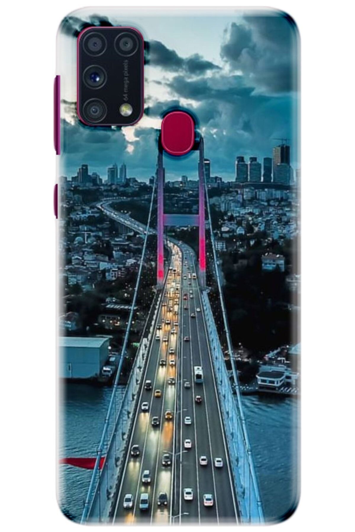 Turkiyecepaksesuar Samsung Galaxy M31 Kılıf Silikon Baskılı Desenli Arka Kapak