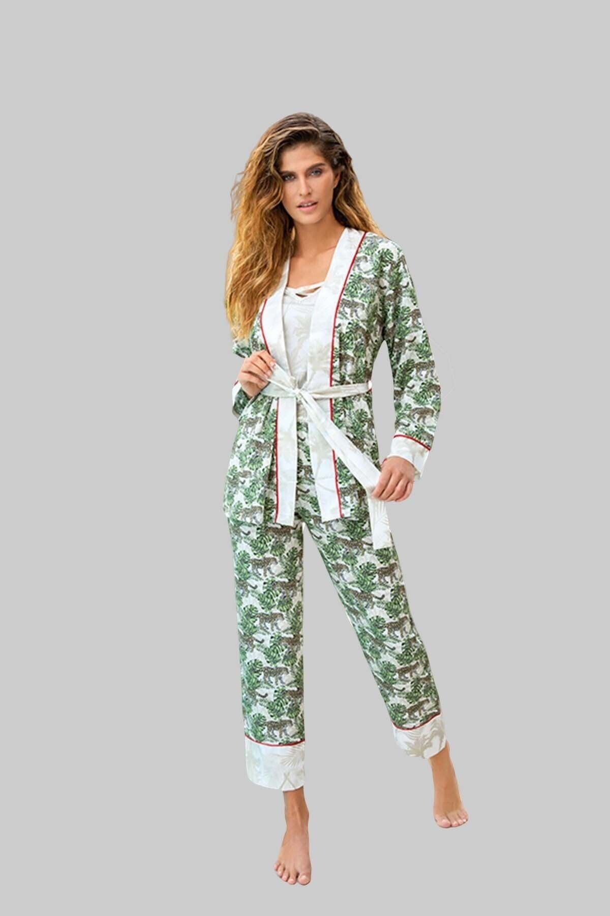 Berrak 874 Bayan Üçlü Pijama Takımı