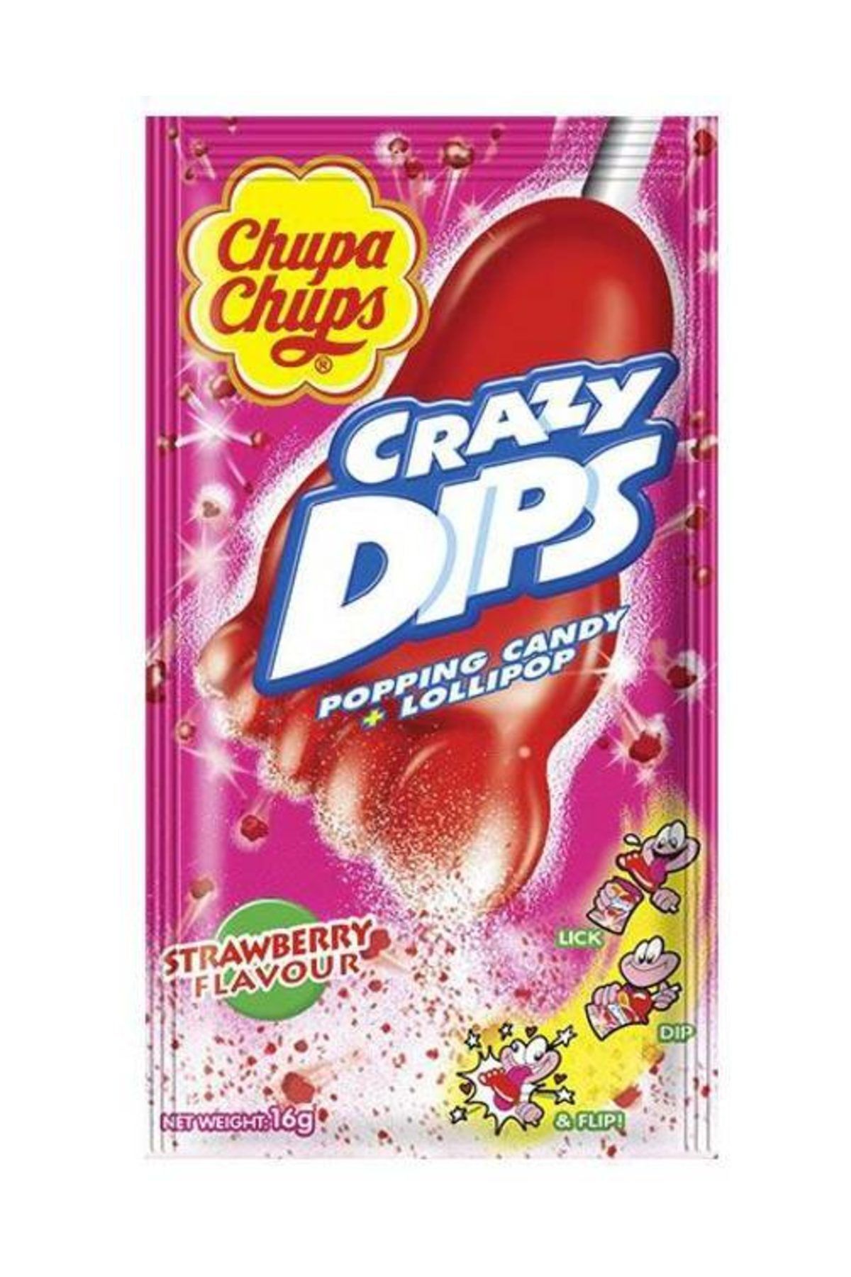 Chupa Chups Crazy Dips Çilek 16 gr