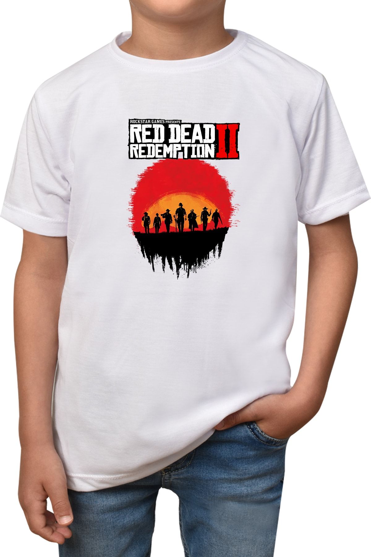 Phi Ajans Red Dead Redemption 2- Beyaz Çocuk -T-shirt T-1