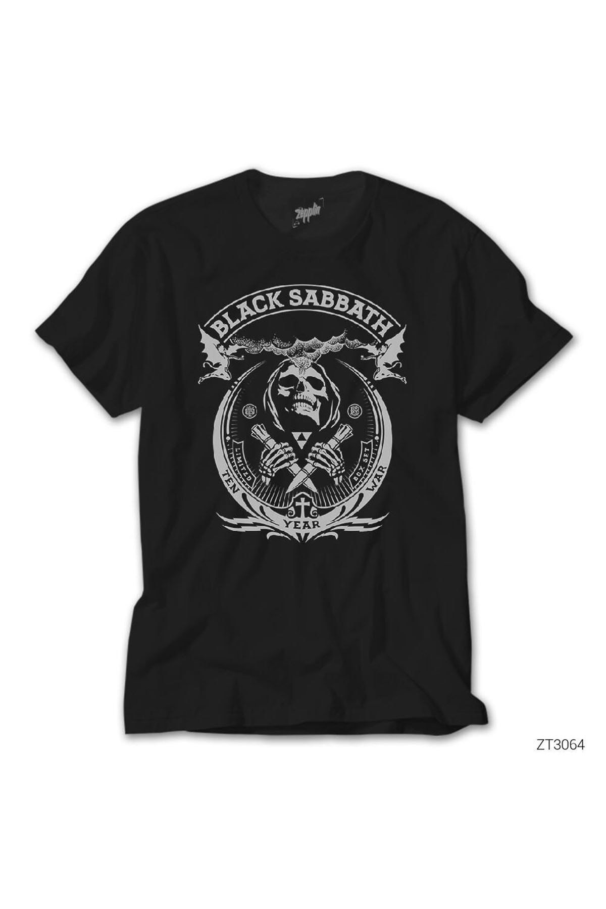 Z zepplin Black Sabbath Ten Year War Siyah Tişört