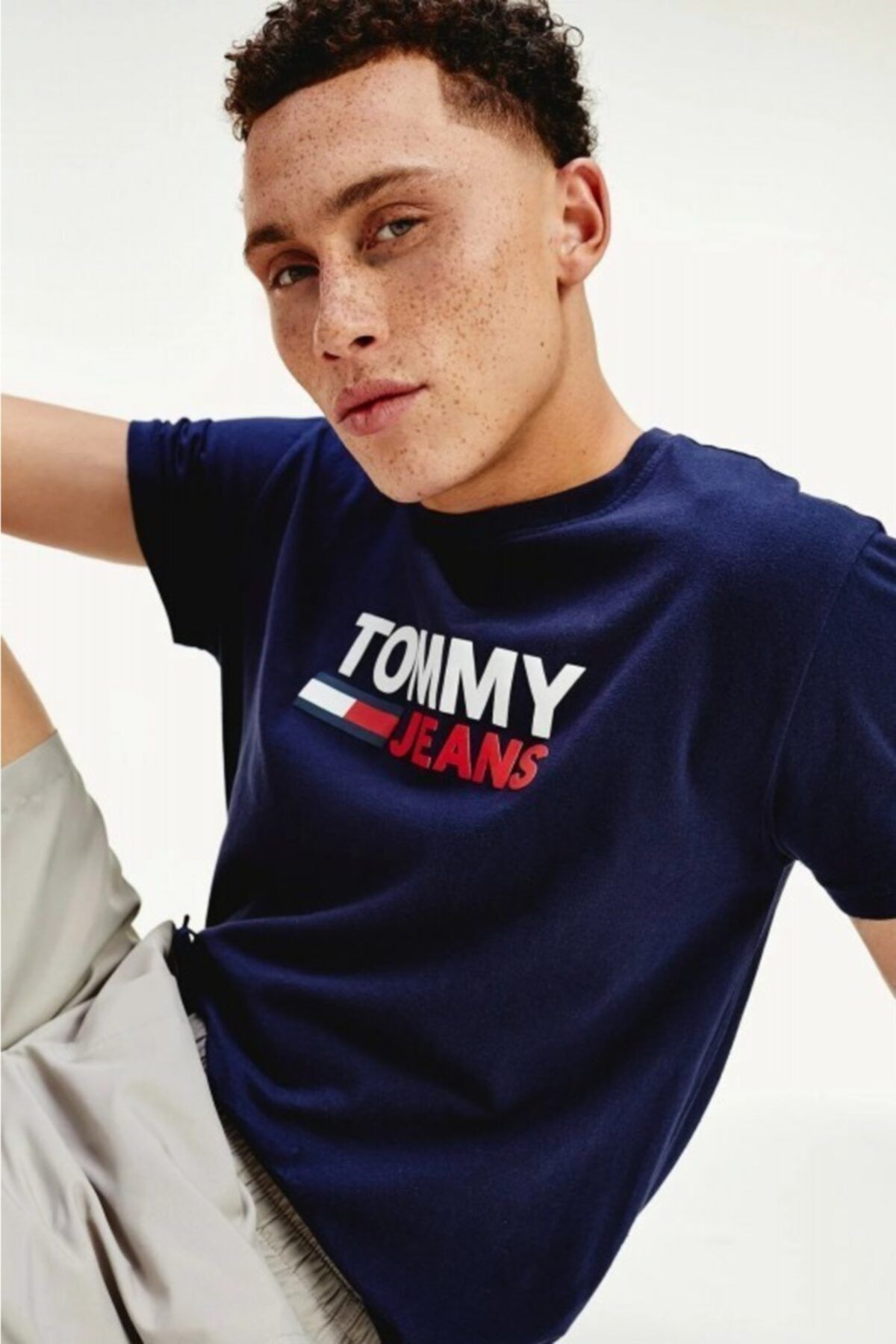 Tommy Hilfiger Erkek Lacivert  T-Shirt