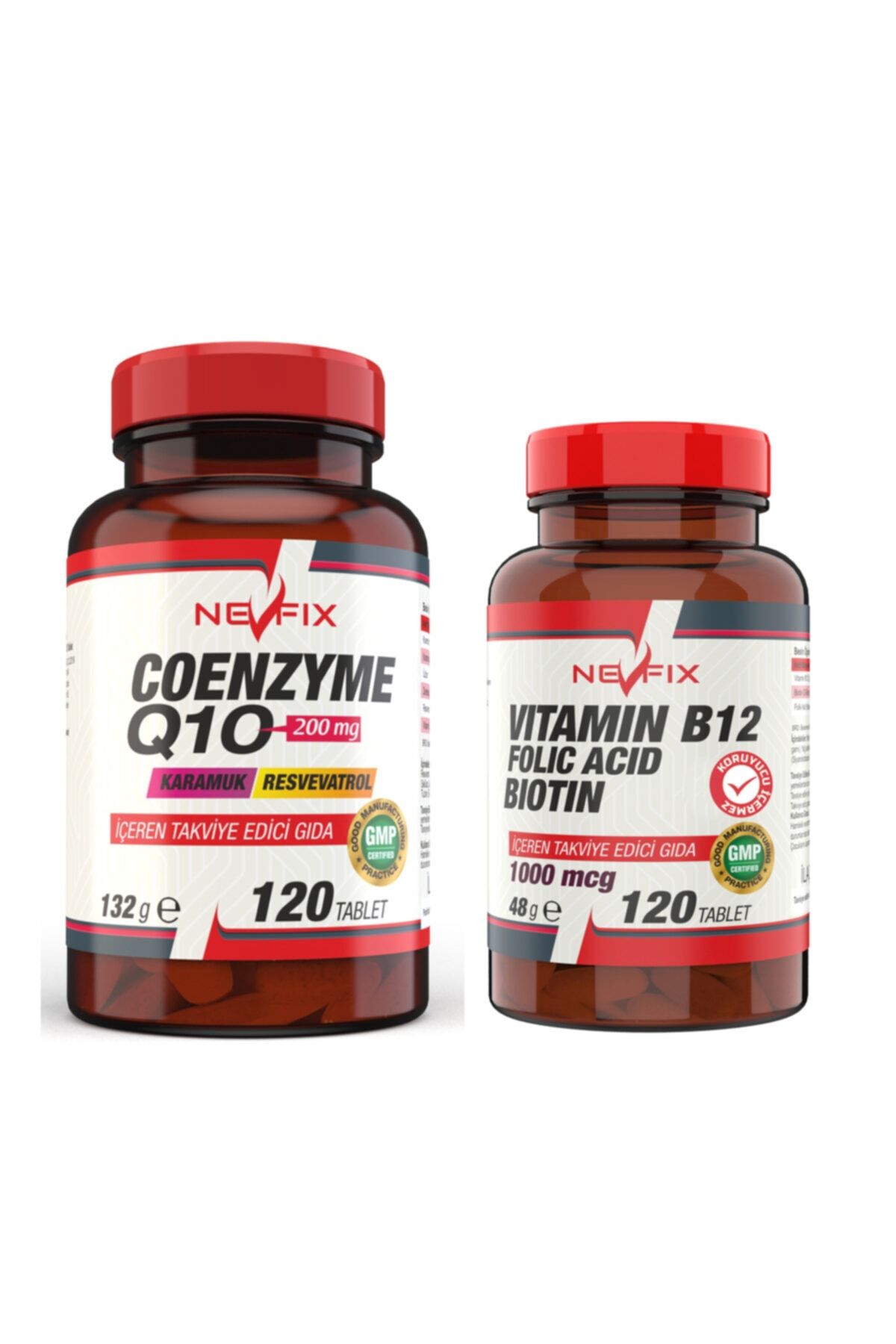 Nevfix Coenzyme Q 10 200 Mg 120 Tablet B12 Folic Acid Biotin 120 Tablet