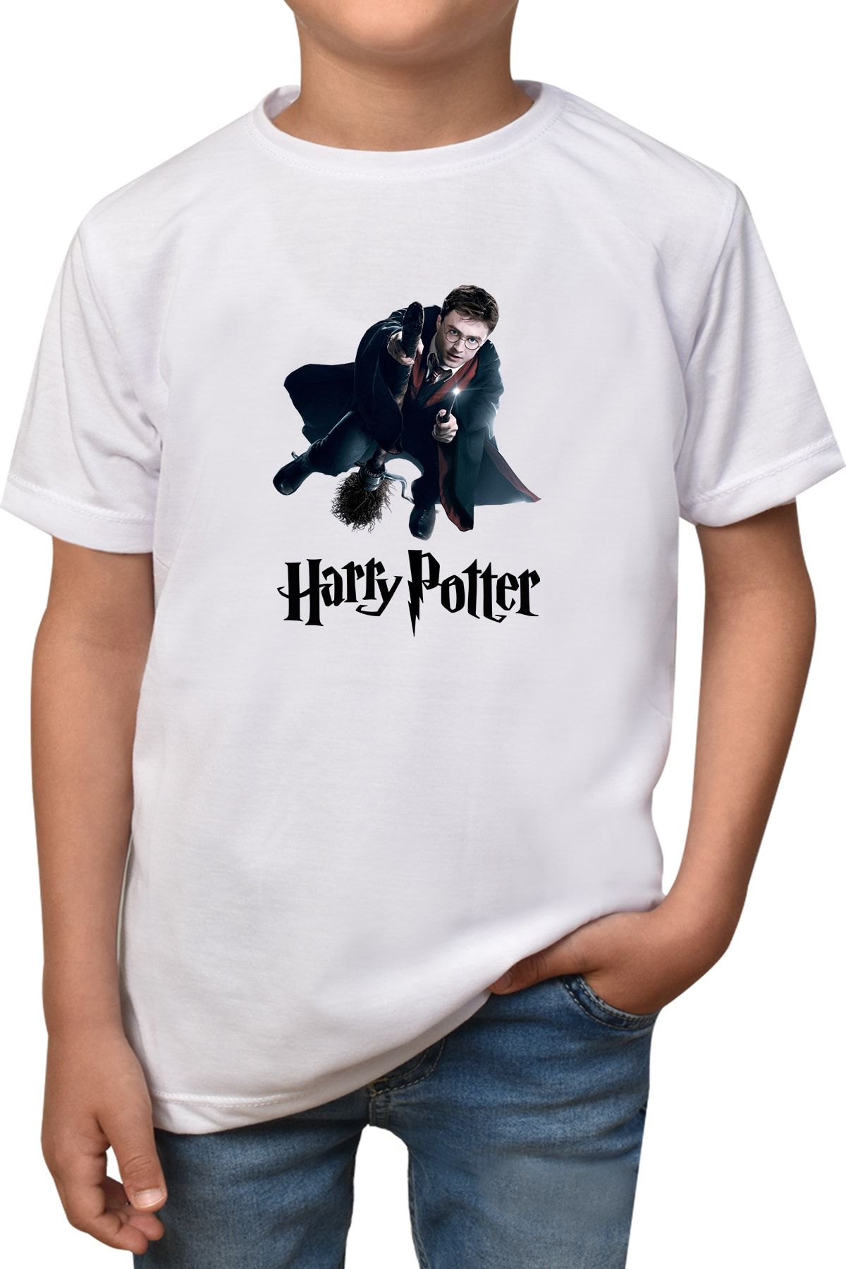 Phi Ajans Çocuk Beyaz Harry Potter T-shirt T-9