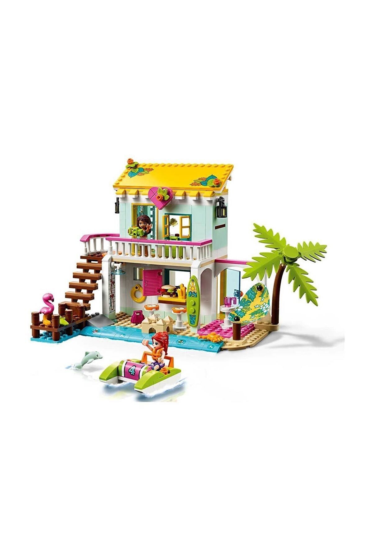 LEGO Friends Plaj Evi 41428, Andrea Ve Mia Mini Bebeklerle Gelir Ve Harika Yaz Evi Setiyle Doludur (