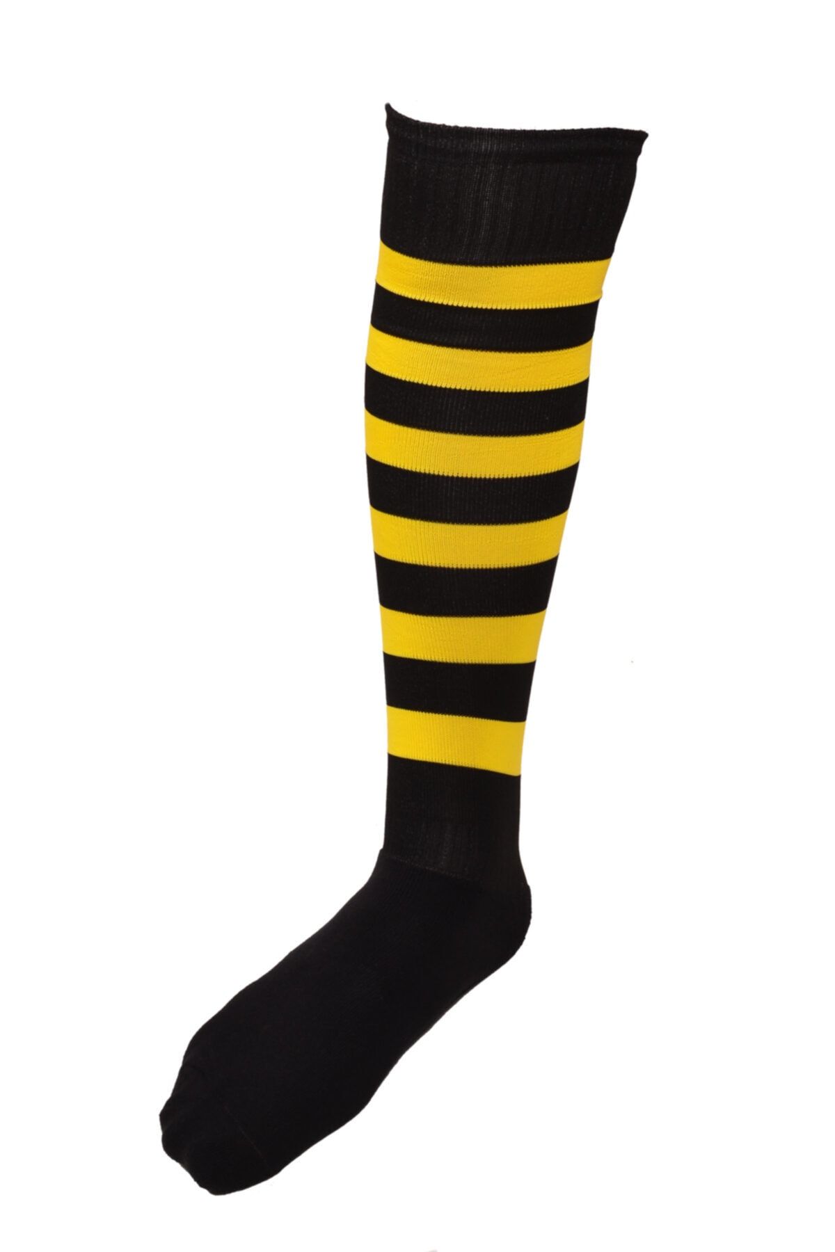 SCHMILTON Lüks Futbol Çorabı 6 Çift - Siyah-sarı Renk - Konç - Tozluk