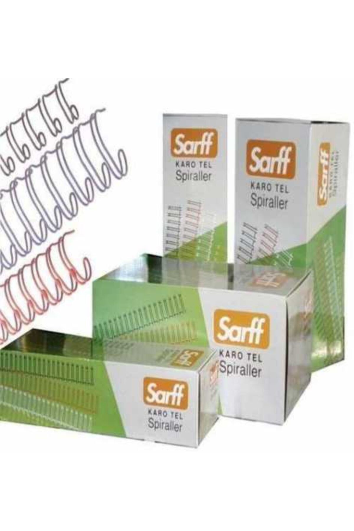 SARFF Tel Spiral Karo 1-4 Beyaz 100 Lü (1 Paket 100 Adet)