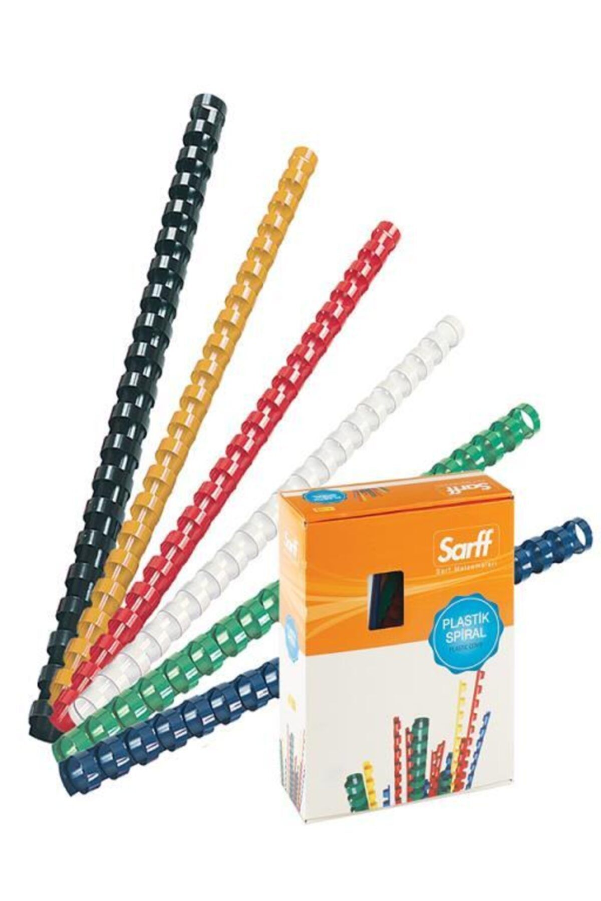 SARFF Plastik Spiral 10 Mm Beyaz 100 Lü (1 Paket 100 Adet)