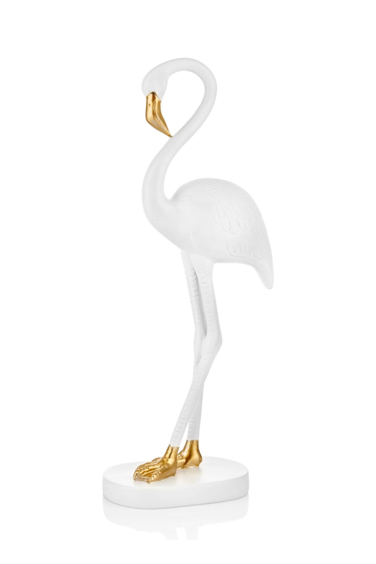 Çiçekmisin Flamingo Masaüstü Dekoratif Obje 46 Cm - Beyaz