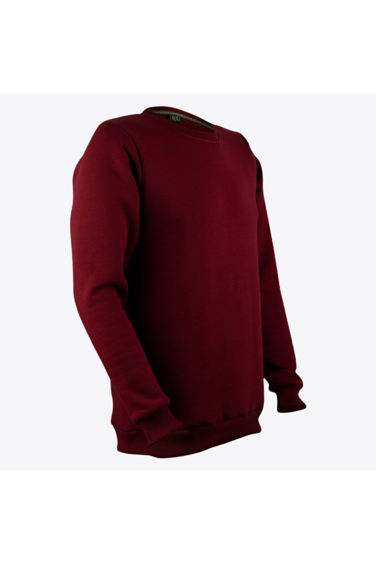 OG Casual Bordo Üç Iplik Şardonlu Sıfır Yaka Basic Sweatshirt