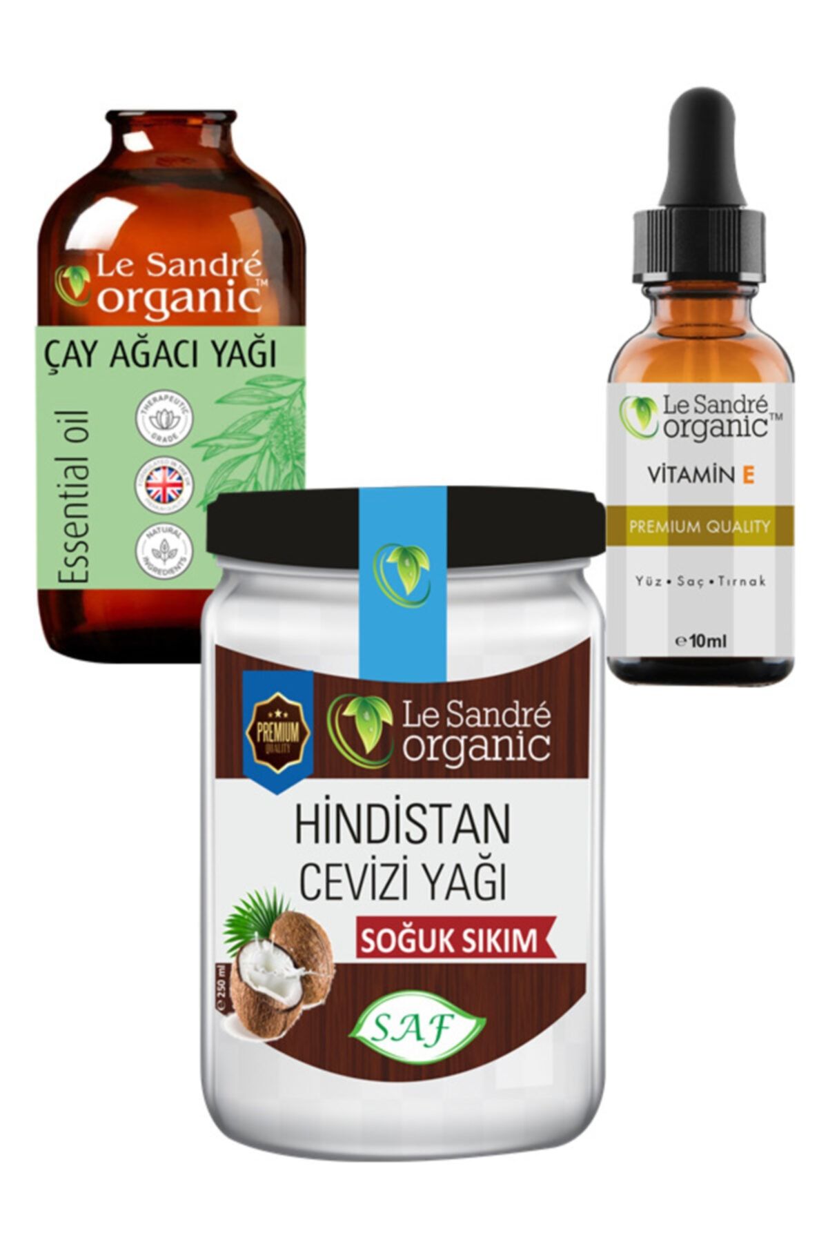 Le'Sandre Organics Hindistan Cevizi Yağı ve Çay Ağacı Yapı ve E Vitamini