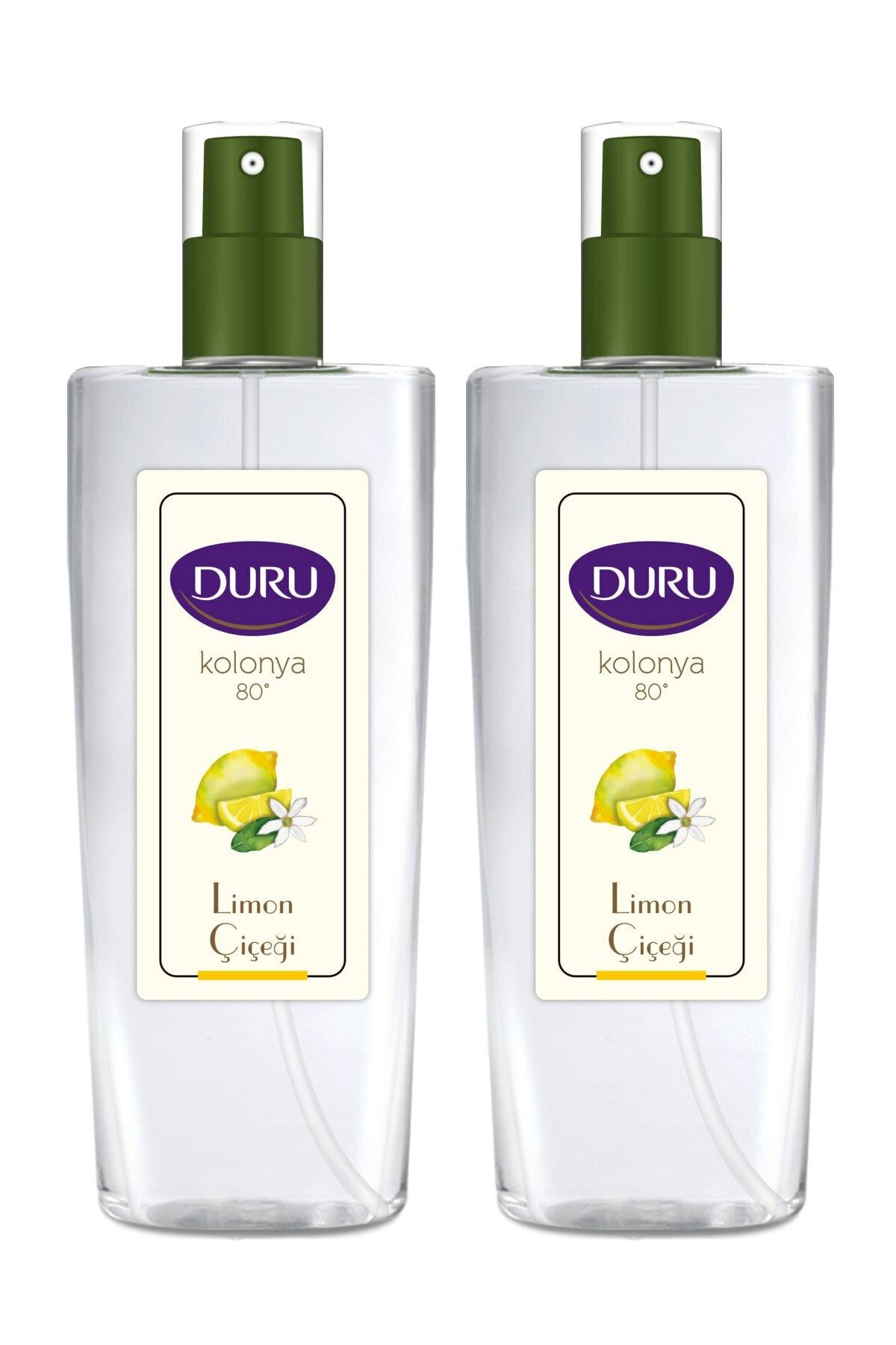 Duru Limon Çiçeği Kolonya 80 Derece Sprey 150 ml X 2 Adet