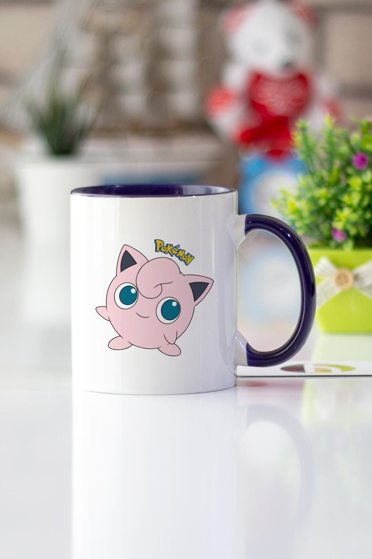 Hediyehanem Pokemon Jigglypuff Lacivert Kupa Bardak