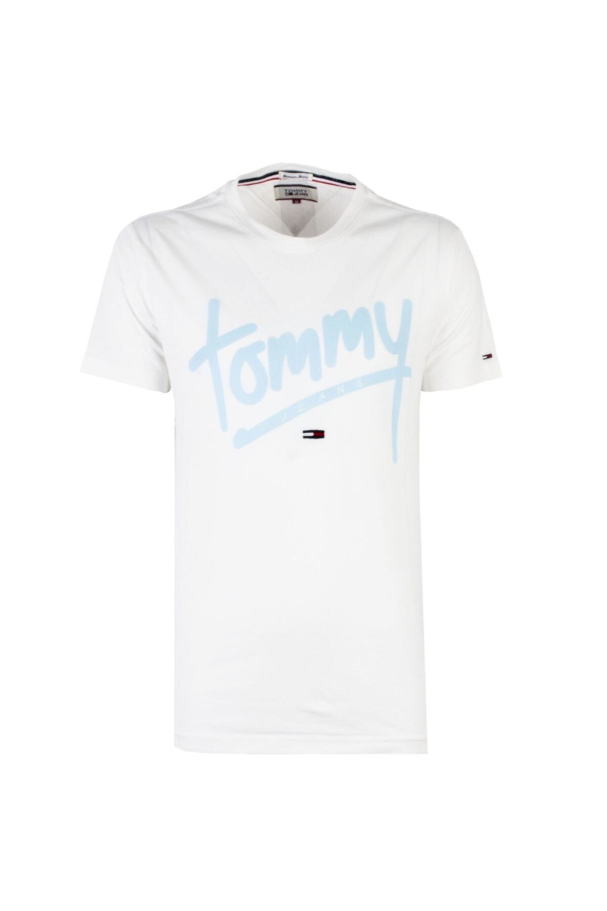 Tommy Hilfiger Men Ecru Printed Round Neck T-shirt