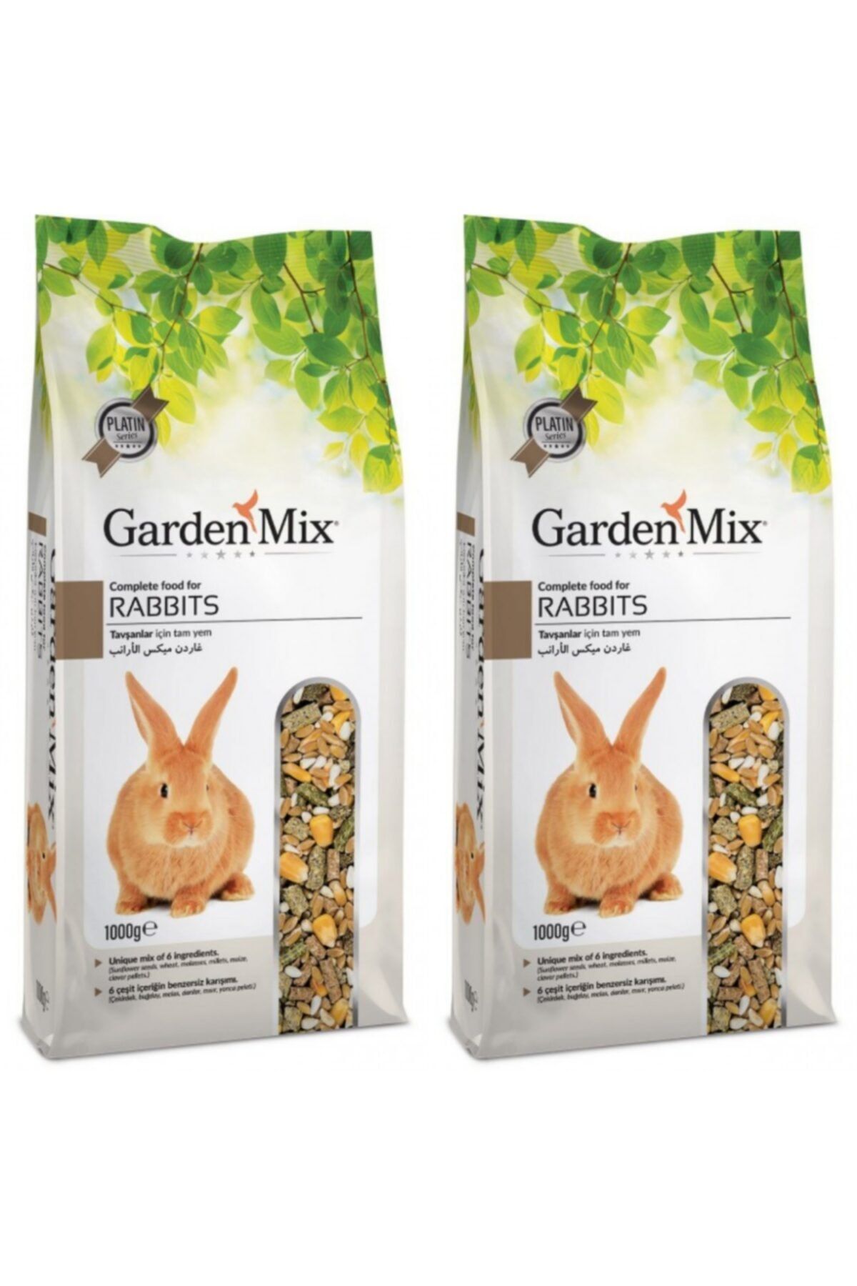 Gardenmix Platin Tavşan Yemi 1 Kg 2 Li