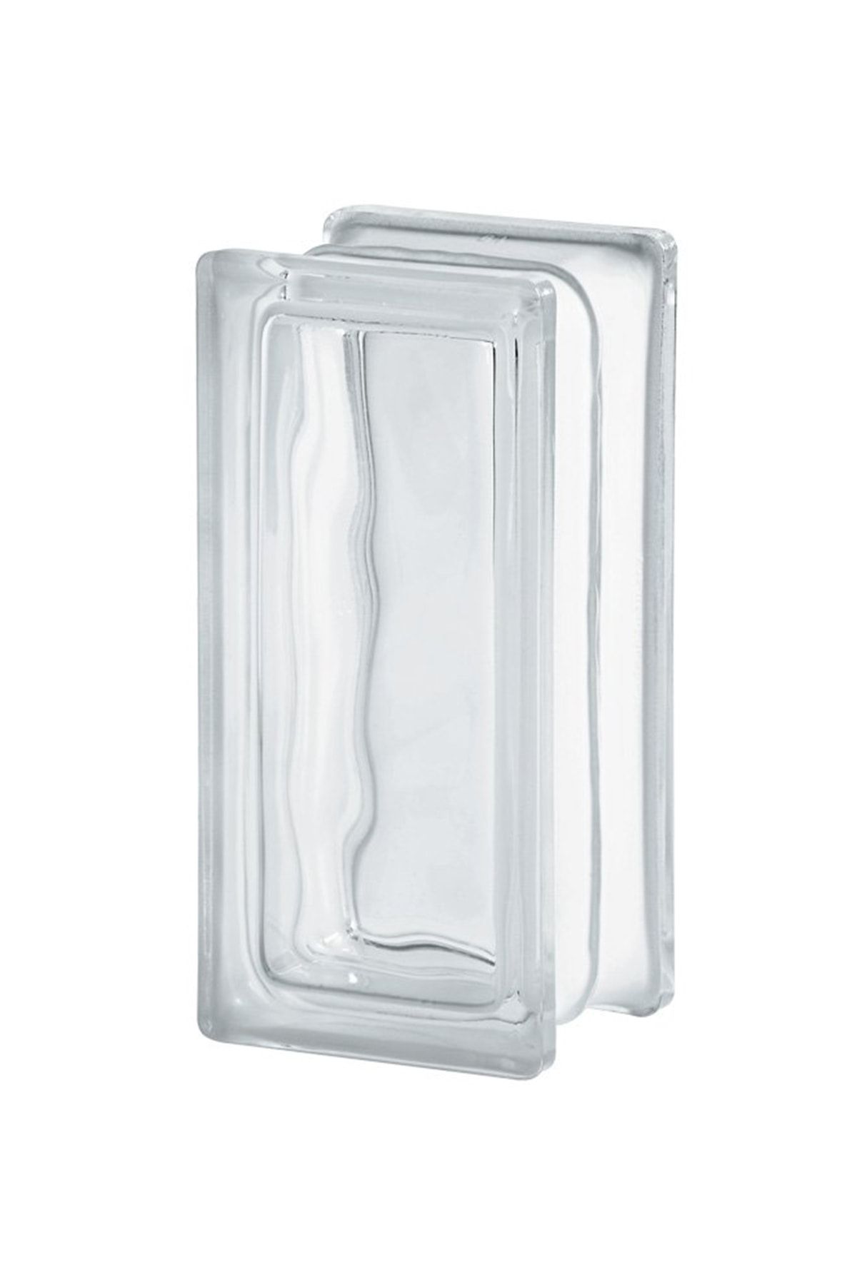 SEVES GLASS BLOCK Cam Tuğla Clear 1909/8 Wave 19x9x8 Cm 10'lu