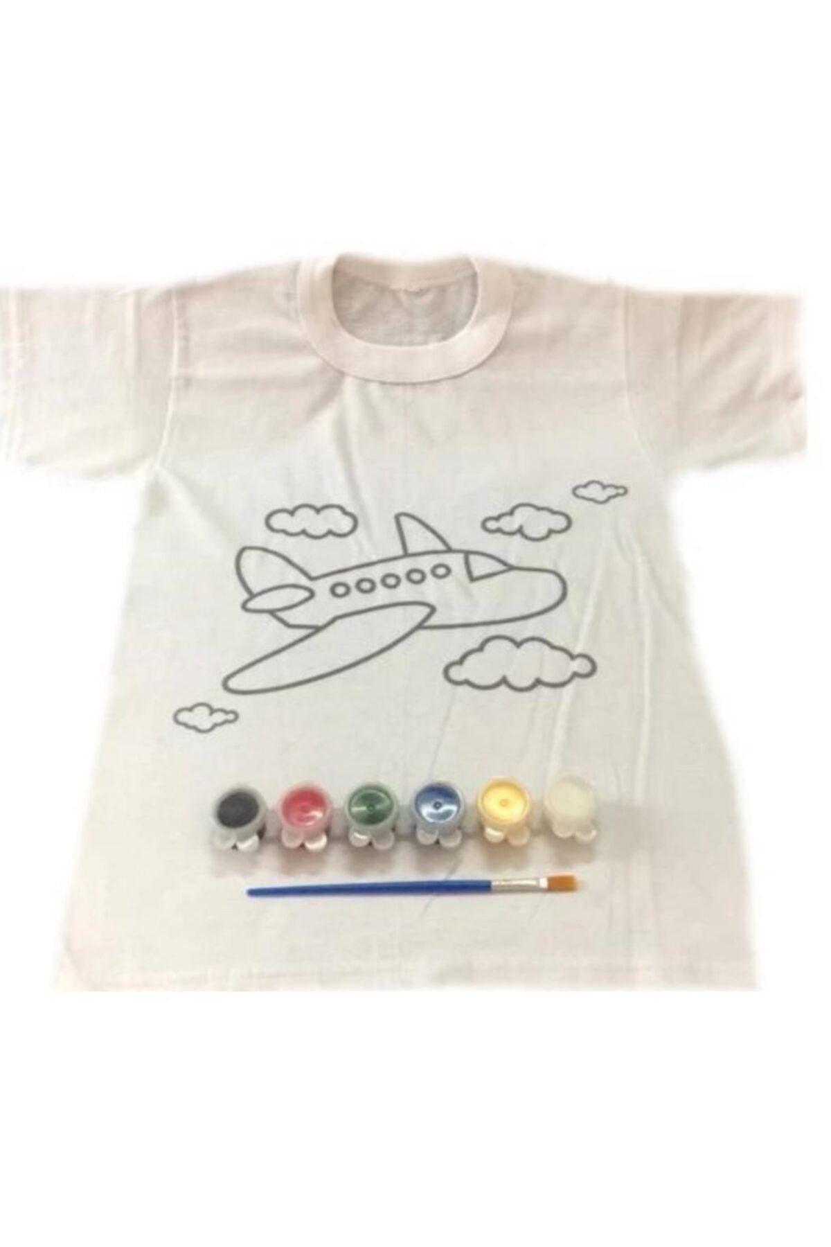Joy and Toys Uçak Desenli T-shirt Boyama Seti 6-7 Yaş Çocuk Aktivite