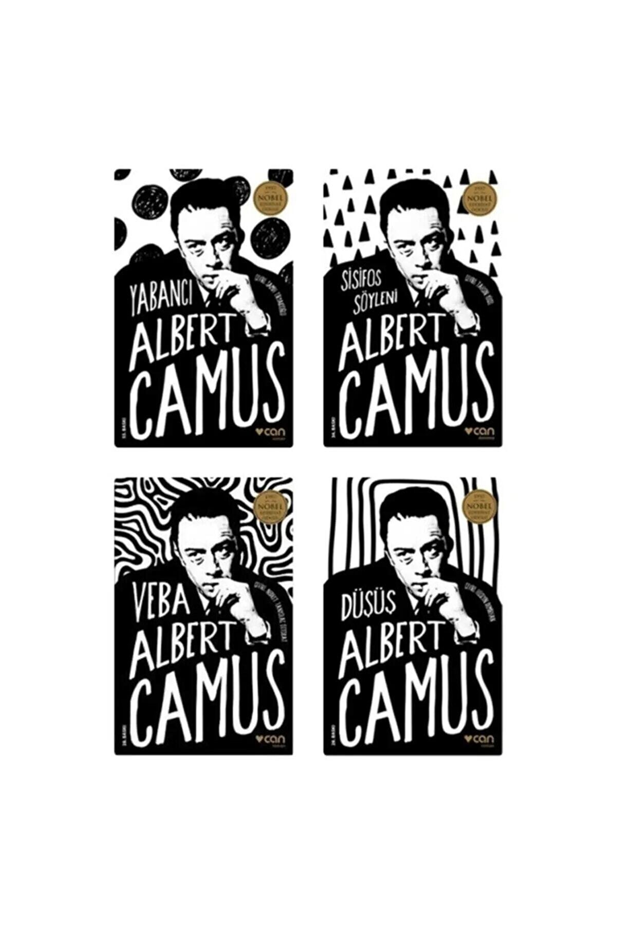 Can Yayınları Yabancı - Veba - Sisifos Söyleni - Düşüş / 4 Kitap Set - Albert Camus