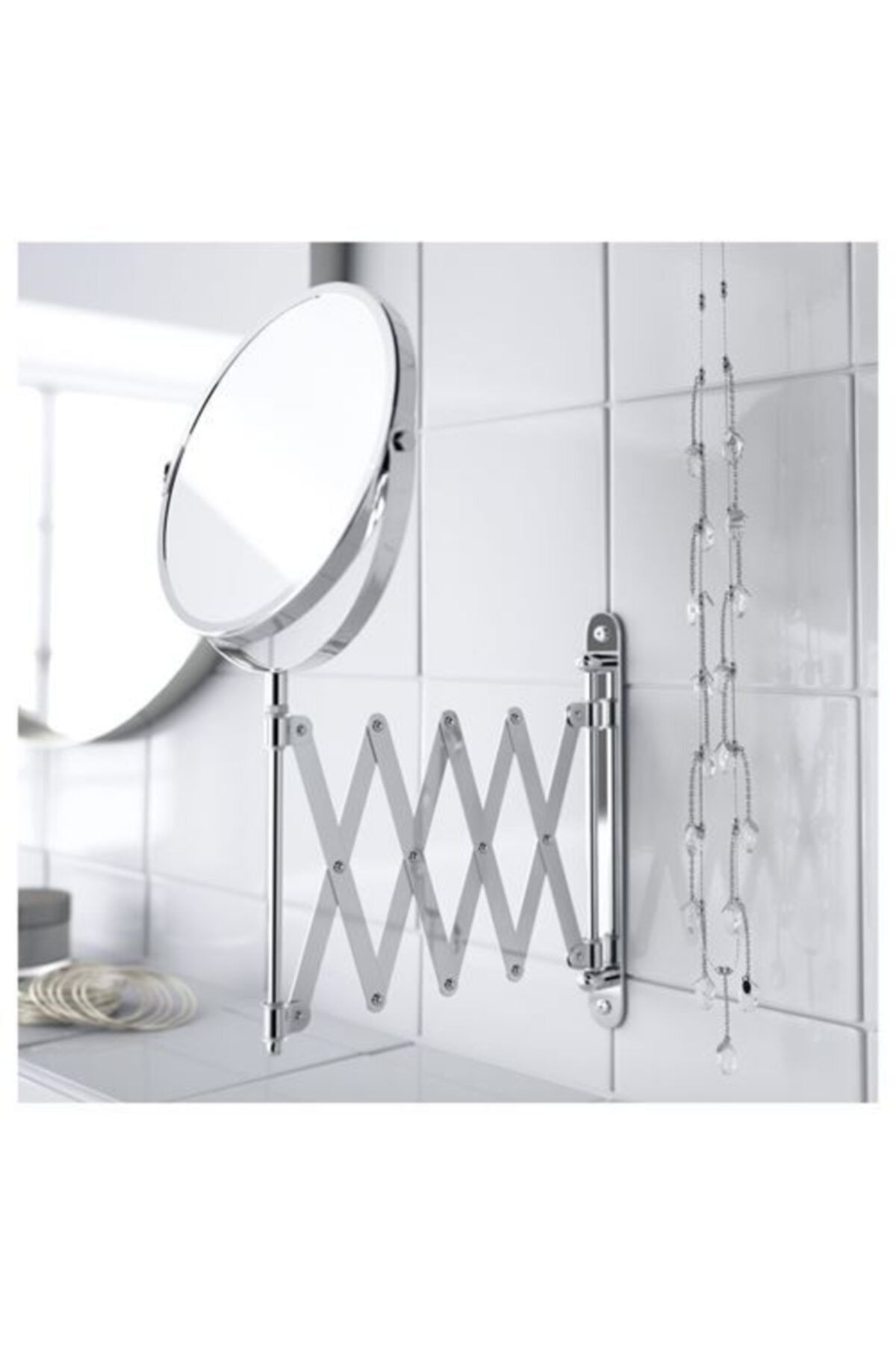IKEA Frack Büyüteçli Çift Taraflı Makyaj Ve Traş Aynası, Paslanmaz Çelik