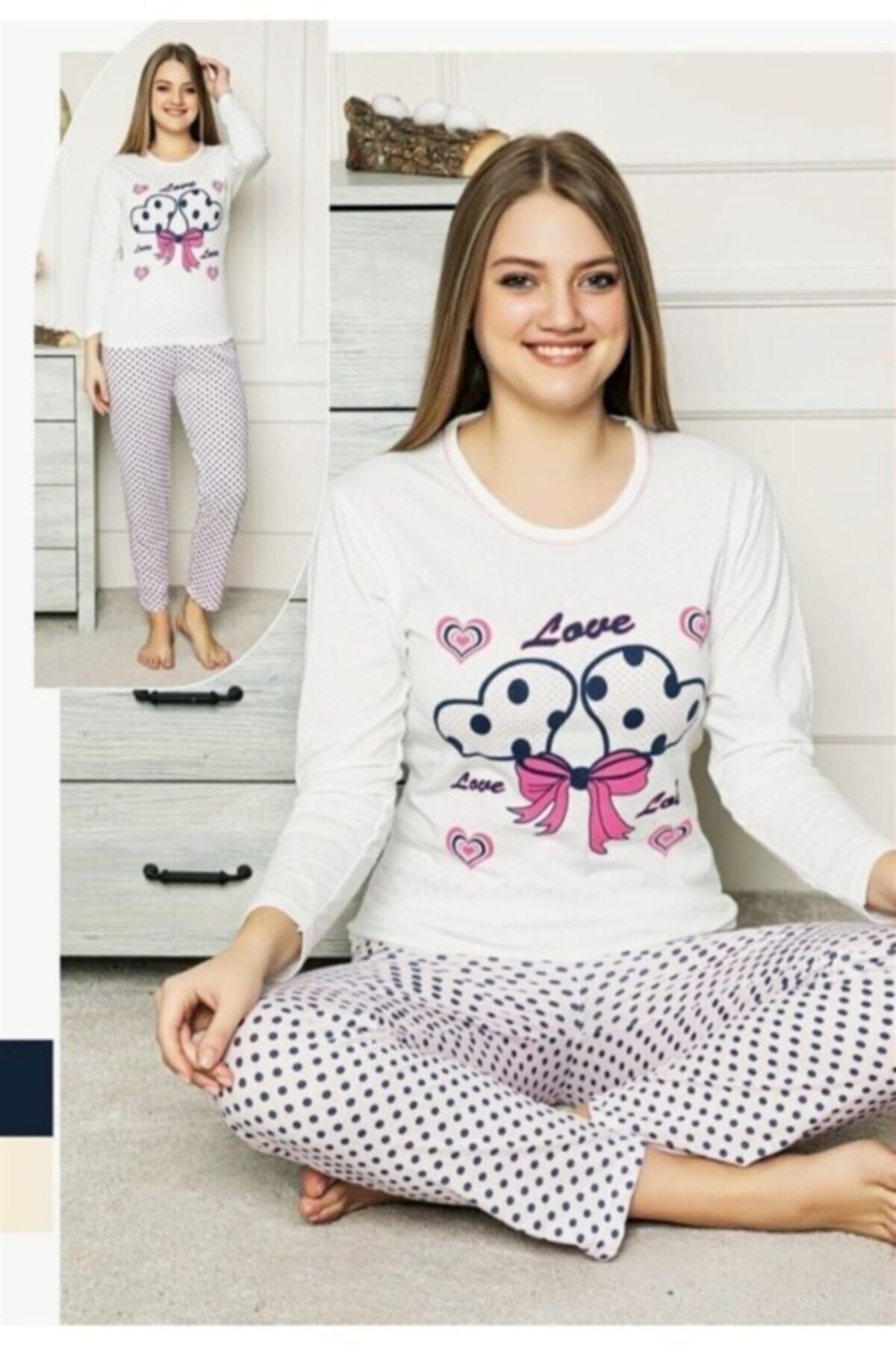 Rüyam Kadın Beyaz Homewear Pijama Takımı