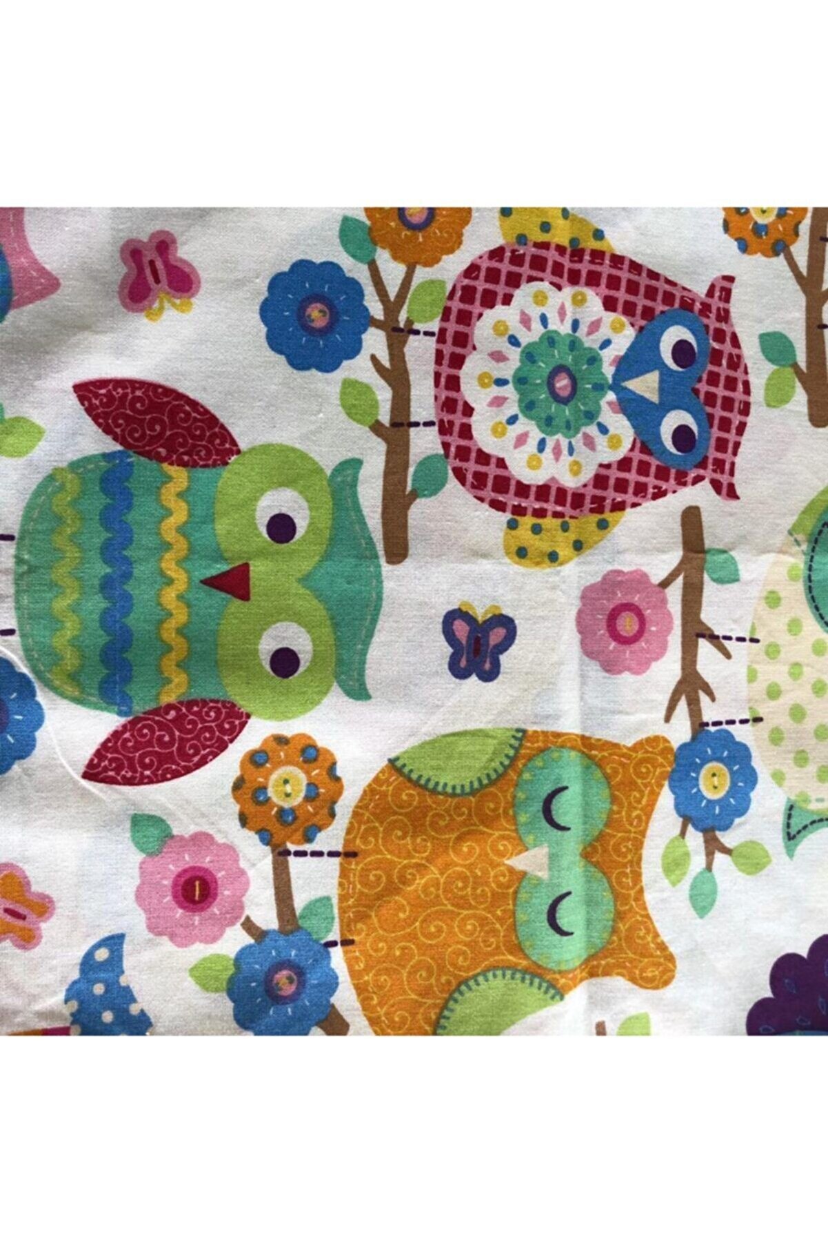 Baykuşlu Patchwork Kumaşı_2
