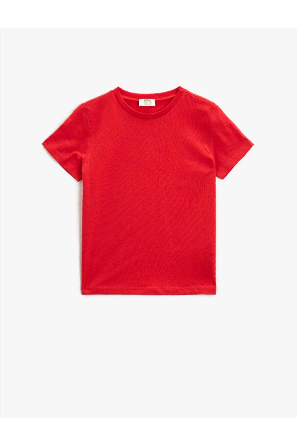 Koton Erkek Çocuk Kırmızı Kısa Kollu Basic T-Shirt