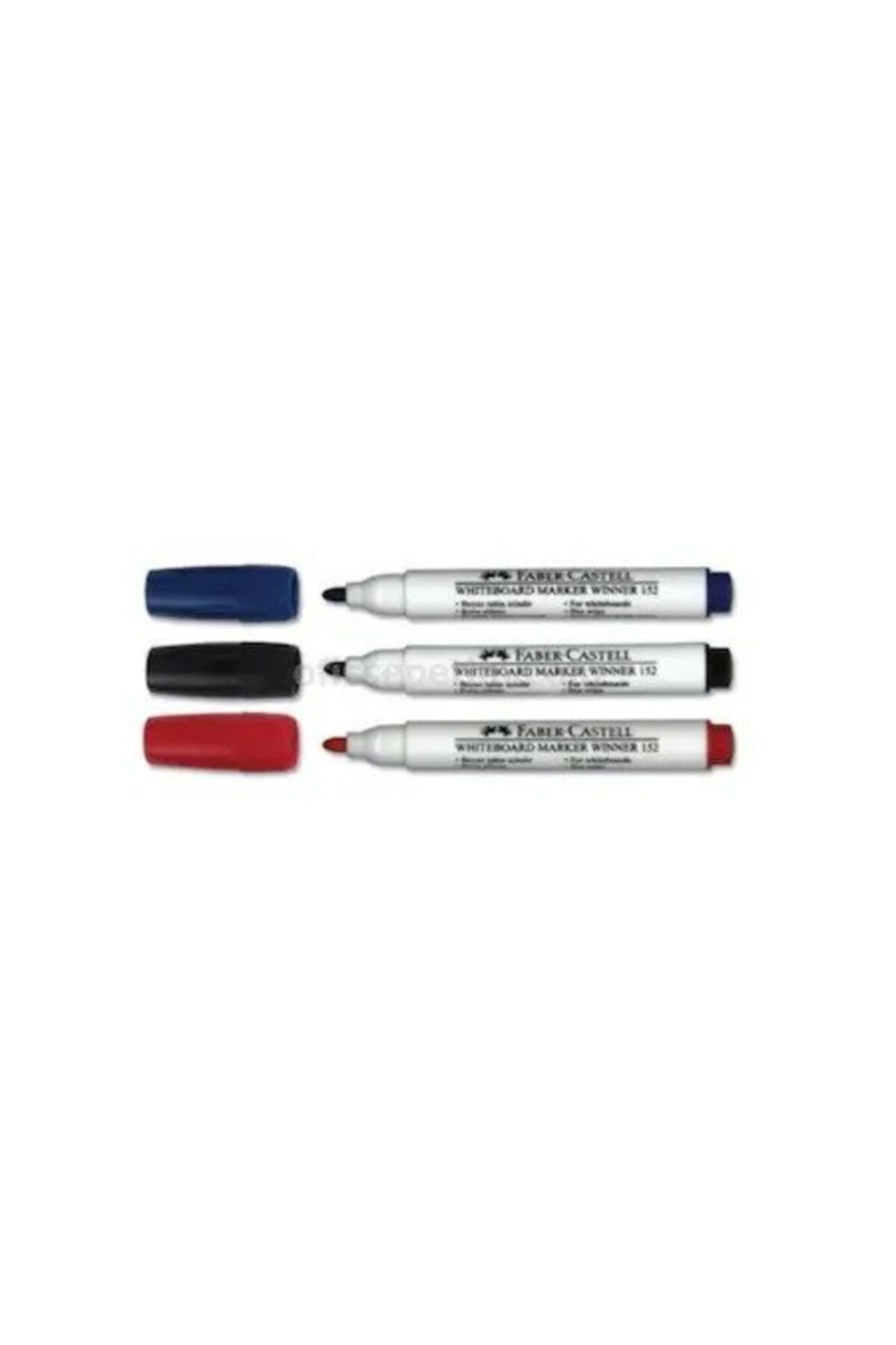 Faber Castell Doldurulabilir Beyaz Tahta Kalemi 3 Renk Siyah Kırmızı Mavi