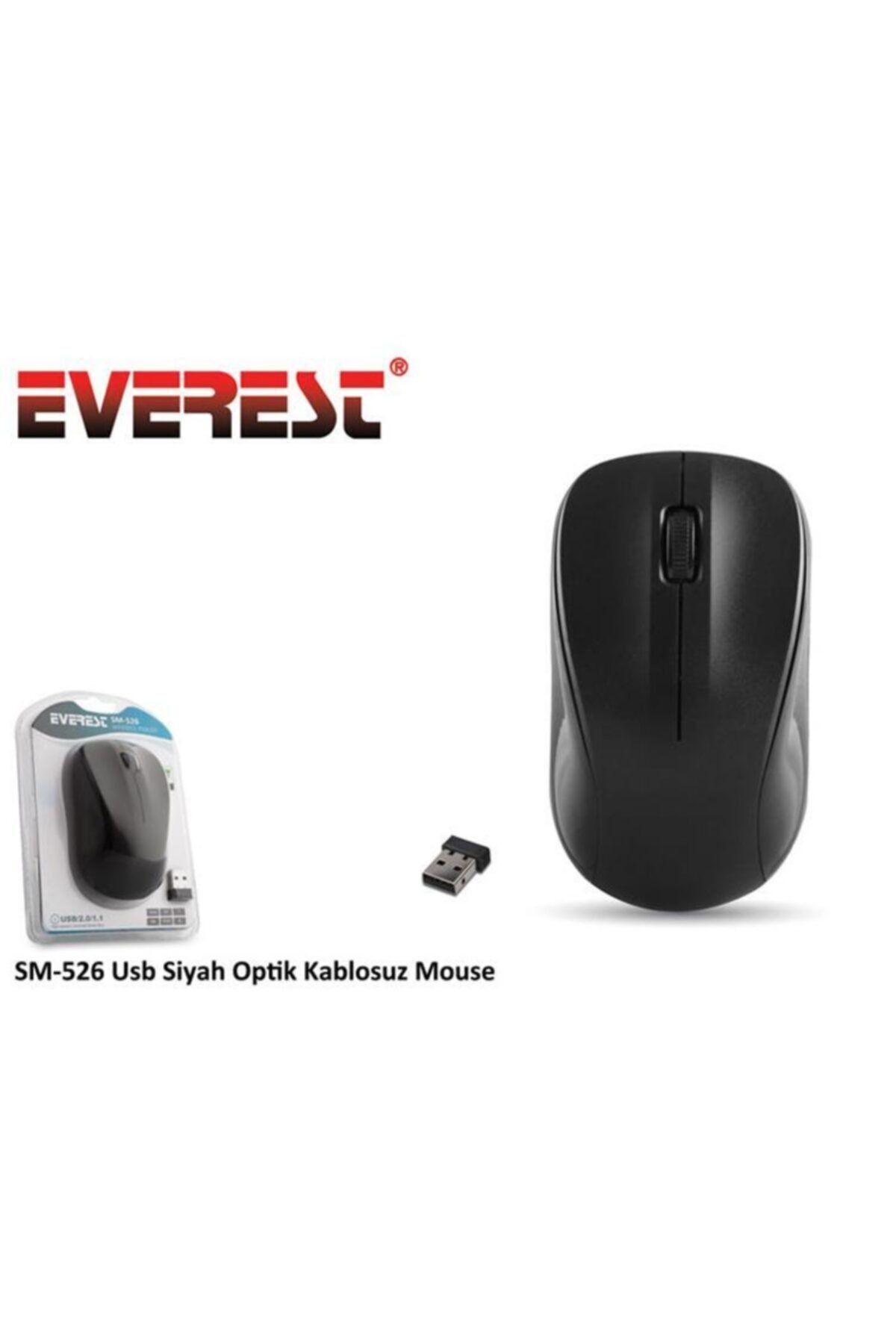 Everest Sm-526 Usb Siyah Optik Kablosuz Mouse