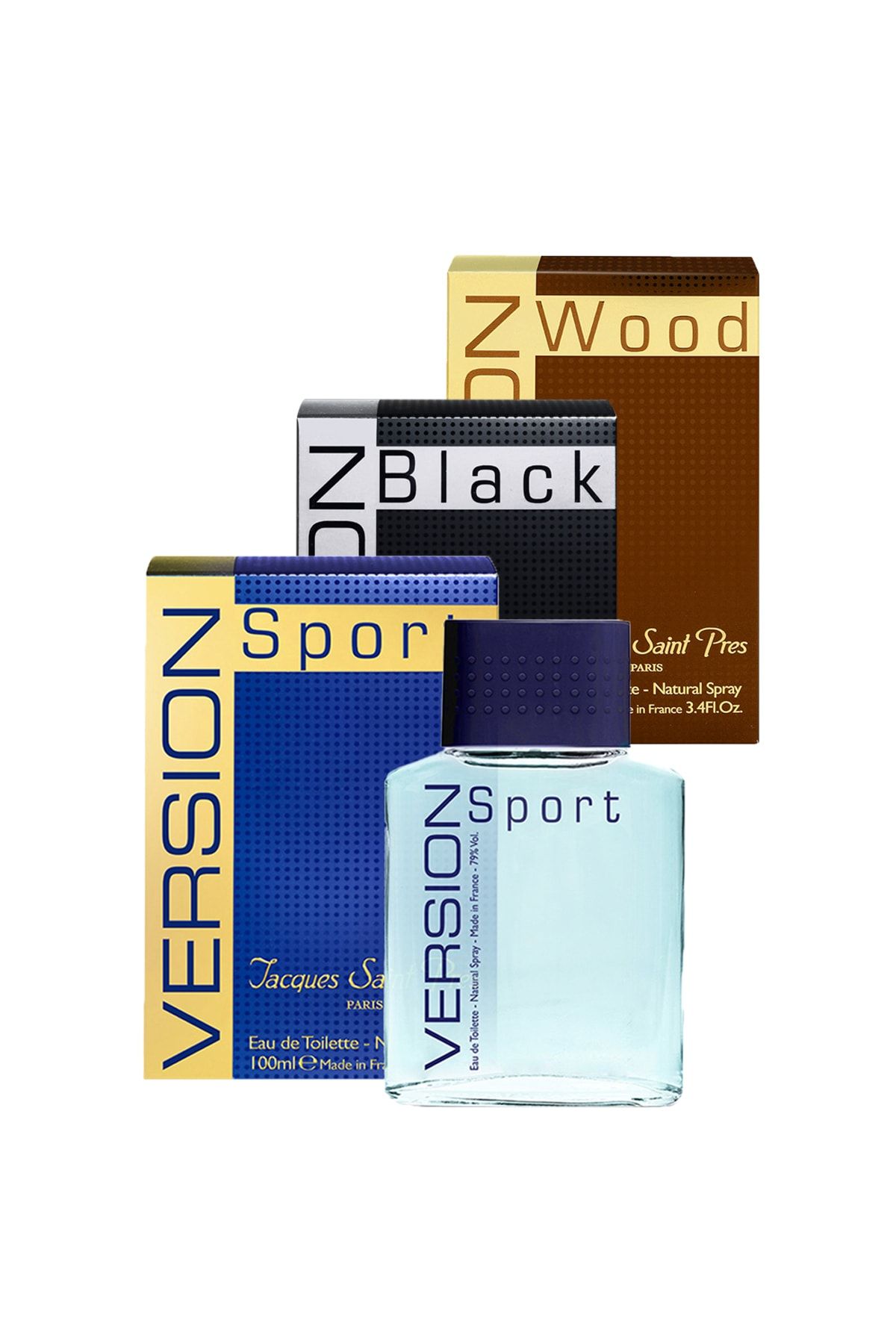 Ulric De Varens Jsp Version Black, Version Wood, Version Sport Koleksiyon Seti (3x100ml Edt ) Erkek Parfüm