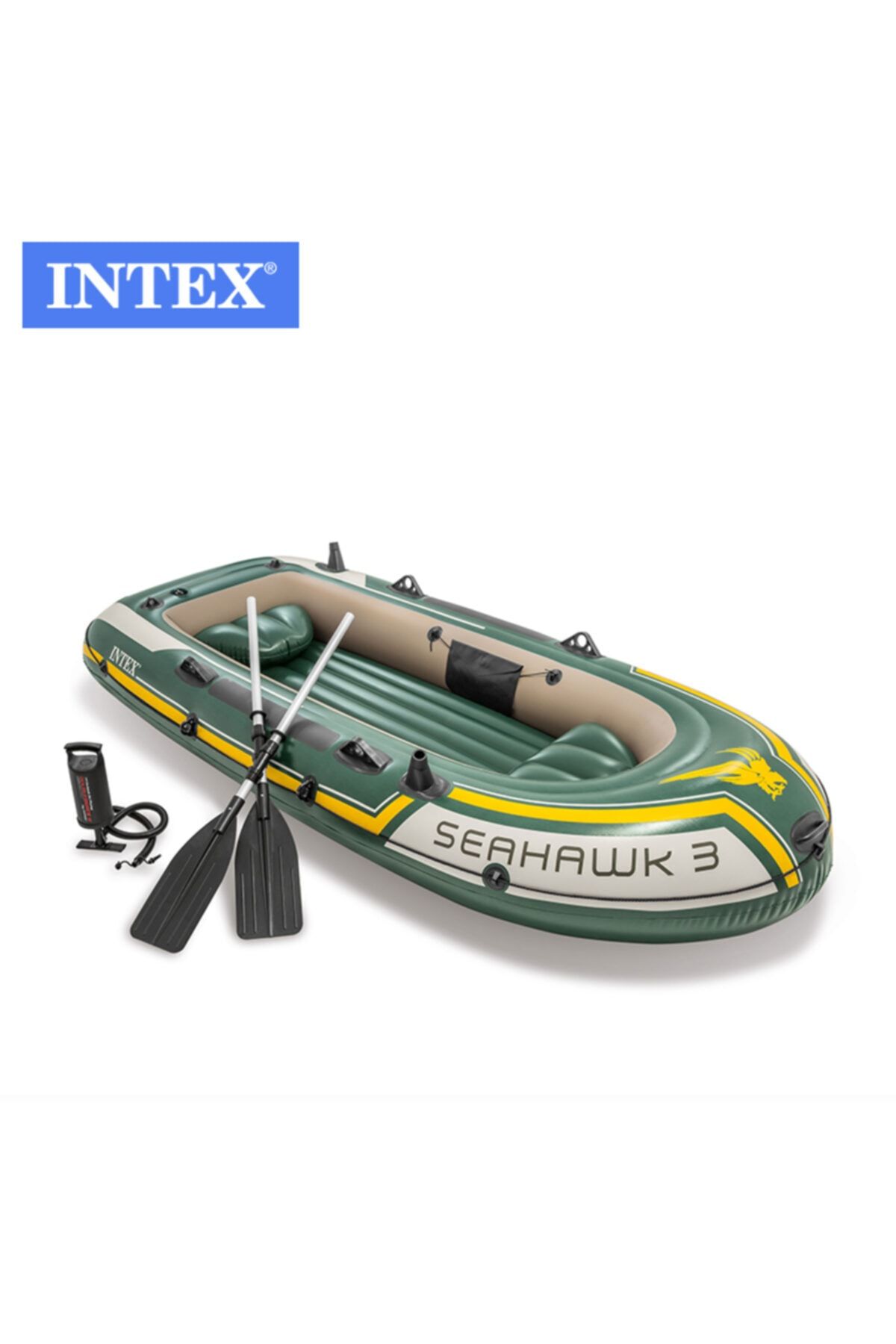 Intex 68380 Seahawk 3 Kişilik Şişme Bot Kürek Ve Pompalı Tamir Seti Dahil