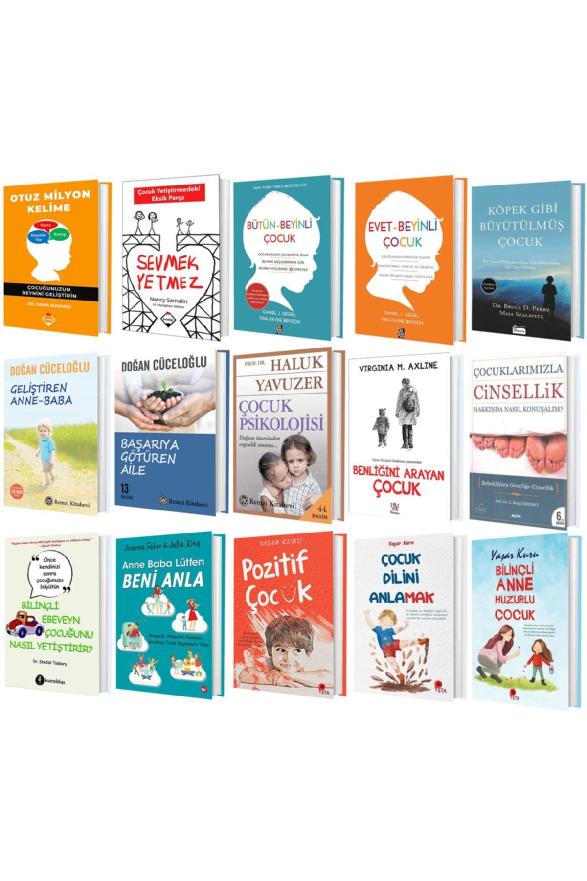 Diyojen Yayıncılık Çocuk Gelişimi 15 Kitap Set ( Otuz Milyon Kelime – Sevmek Yetmez – Bütün Beyinli Çocuk + 12 Kitap )