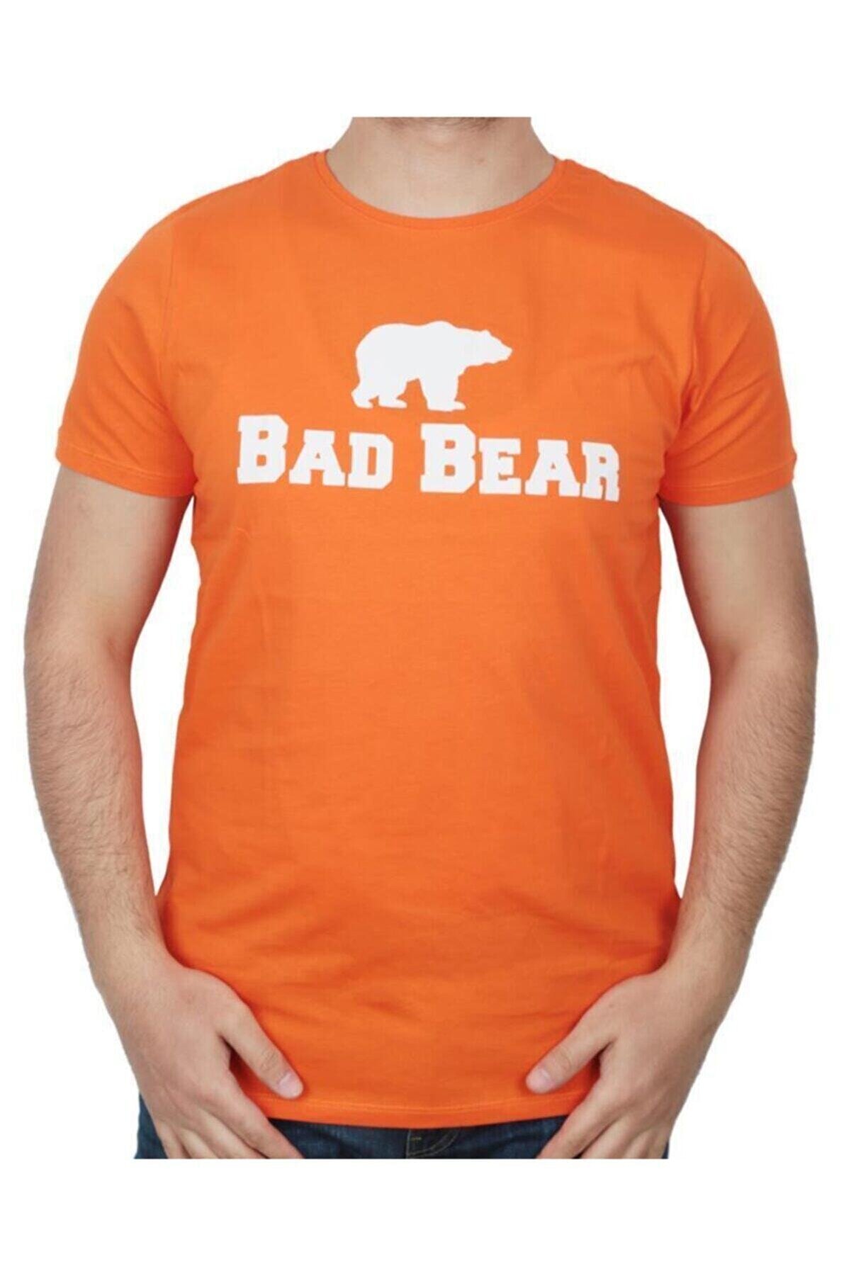Bad Bear Erkek Turuncu Baskılı T-shirt - 19.01.07.002
