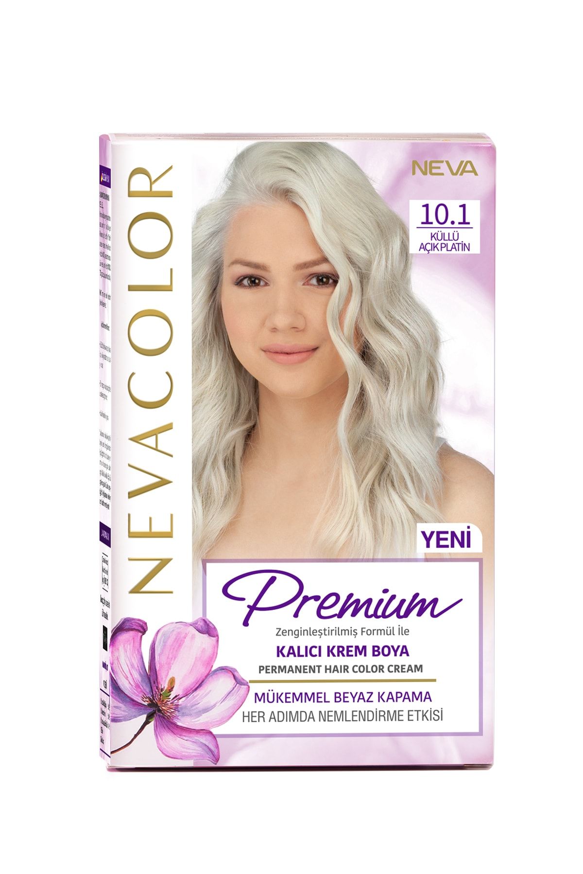 NEVA KOZMETİK Nevacolor Premium Kalıcı Krem Set Boya 10.1 Küllü Açık Platin