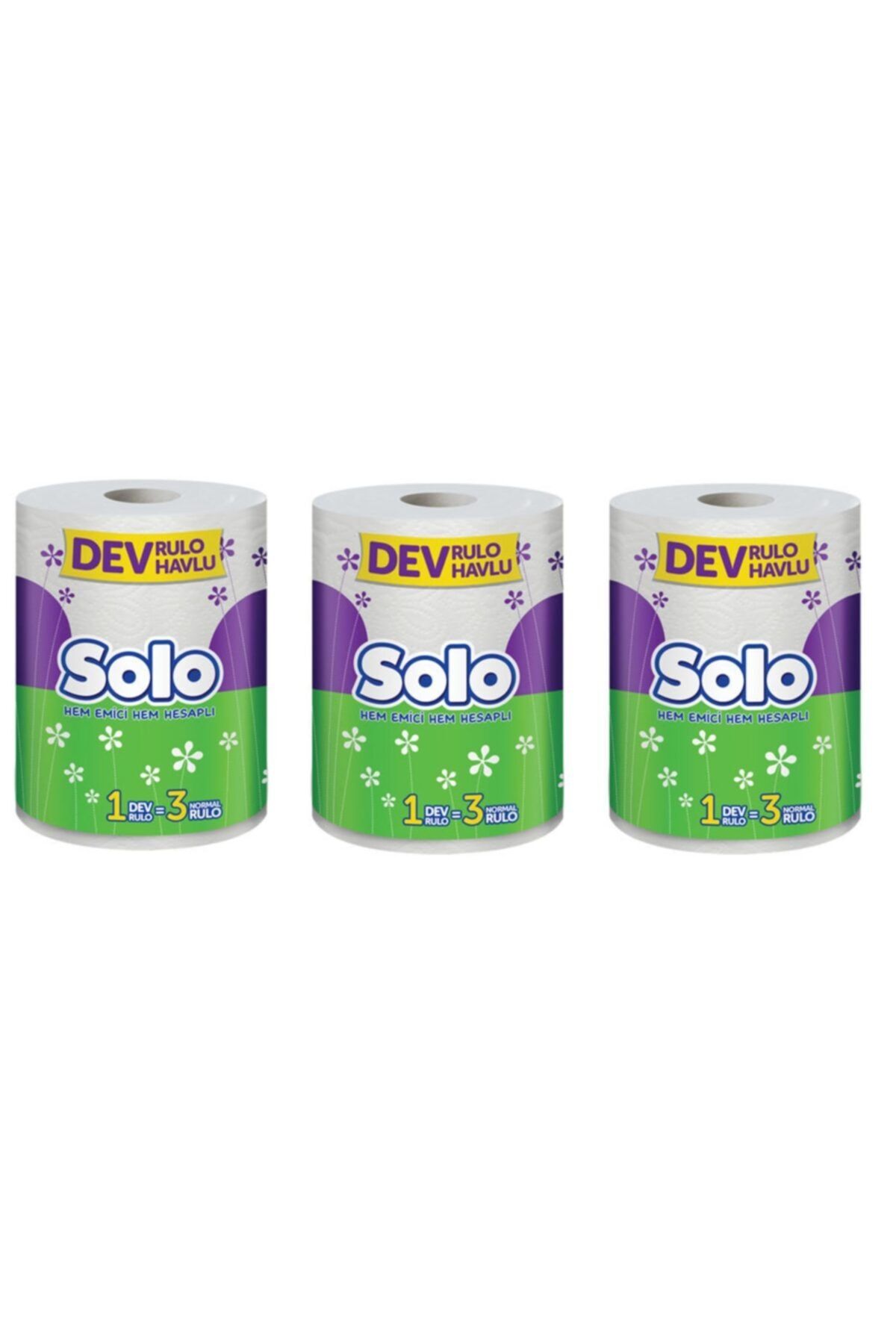 Solo Dev Rulo Kağıt Havlu 3 Adet