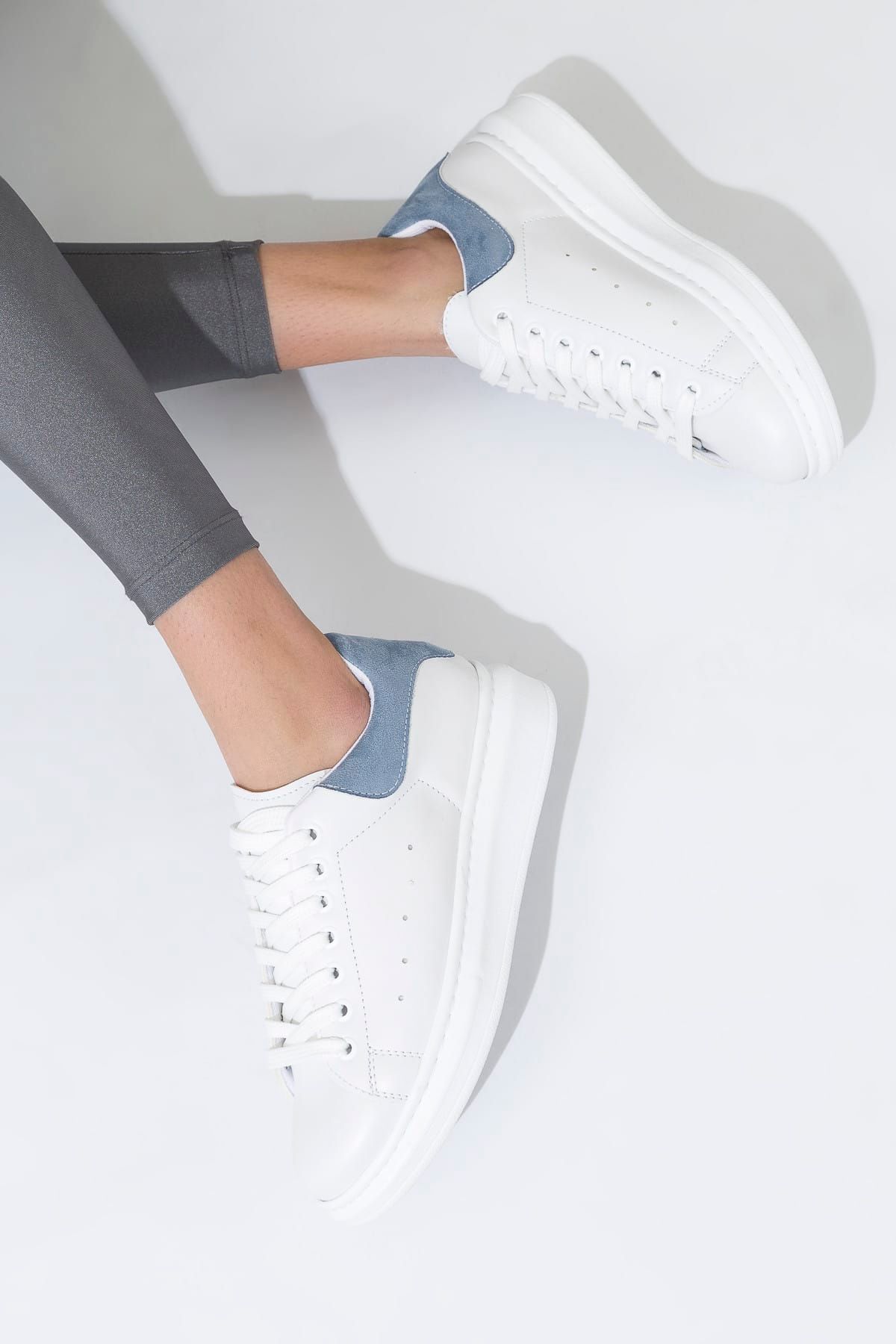 SOHO Beyaz Mavi Kadın Sneaker 12050