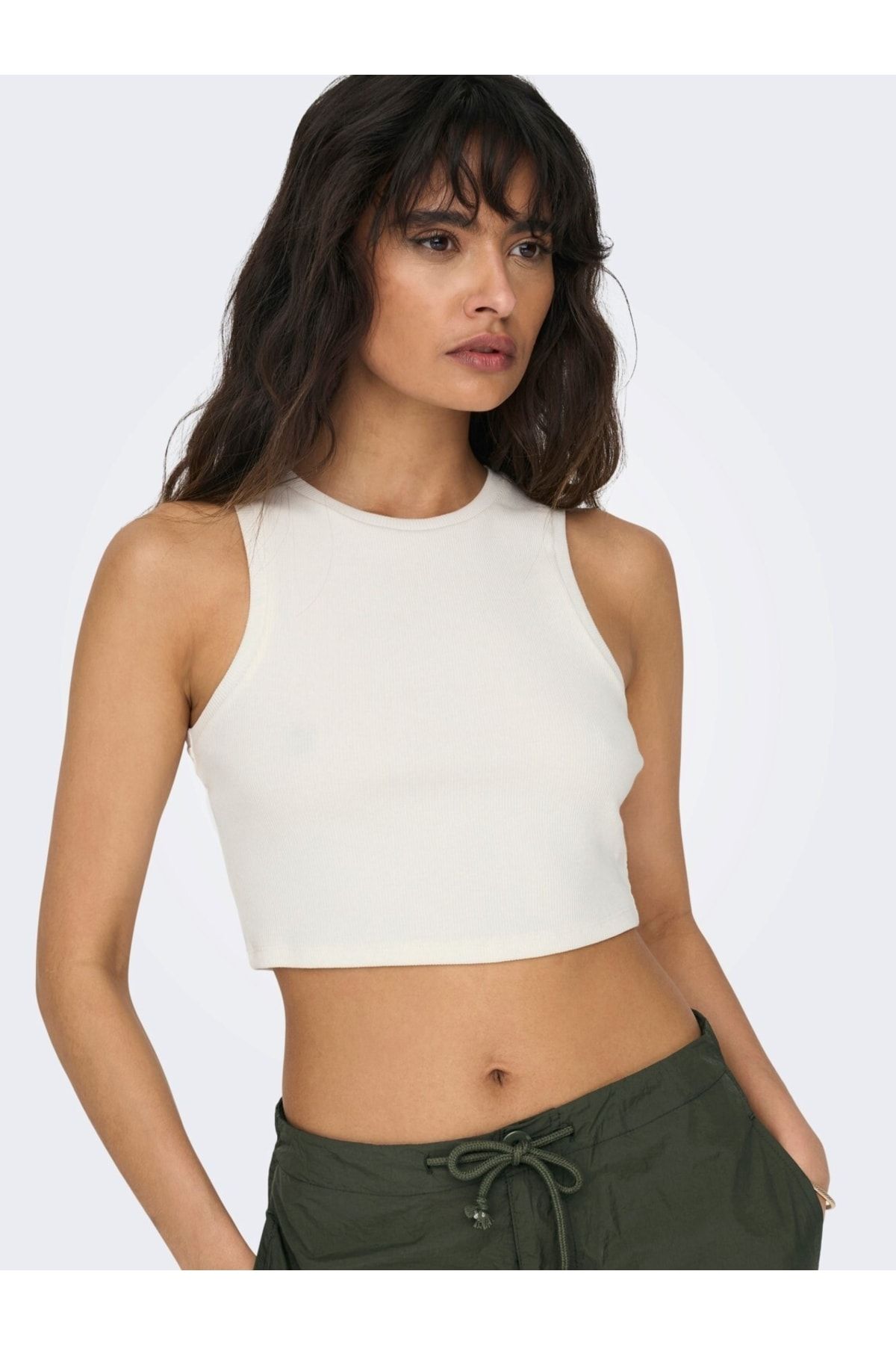 Only Kadın Crop Onlvılma Cropped Tank Top 15282771