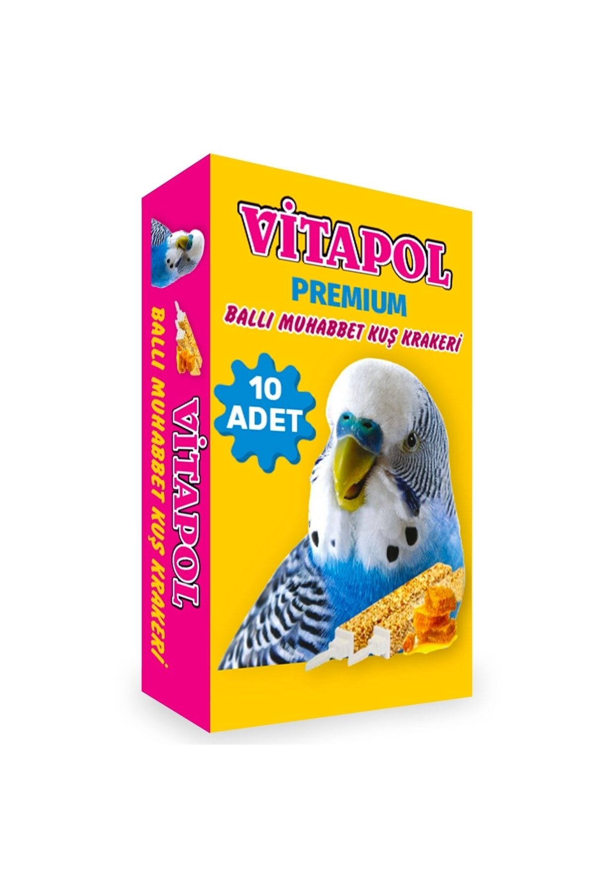 Vitapol Premıum Ballı Muhabbet Kuş Krakeri 10 Lu Adet
