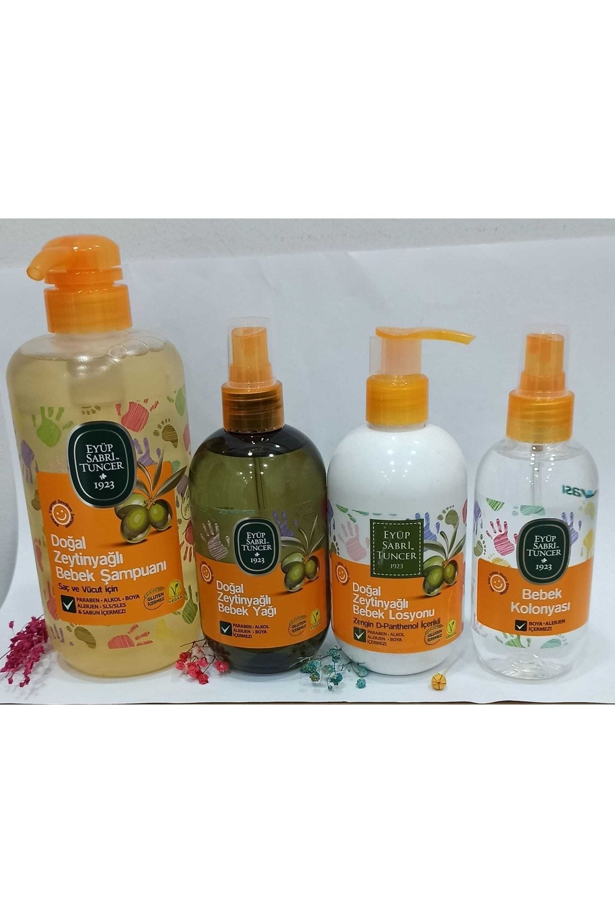 Eyüp Sabri Tuncer Bebek Bakım Seti, Natural Olive Oil Baby Shampoo, Baby Oıl, Baby Lotion And Baby Cologne