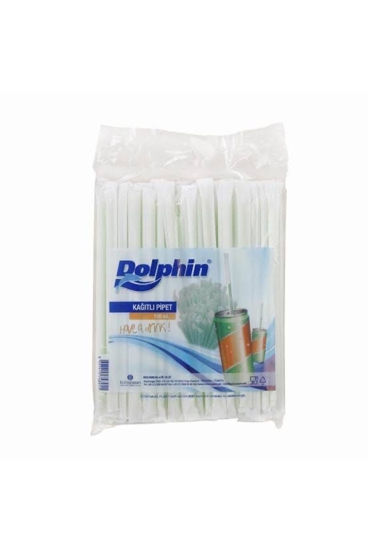 Dolphin Kağıtlı Pipet 100 Lü