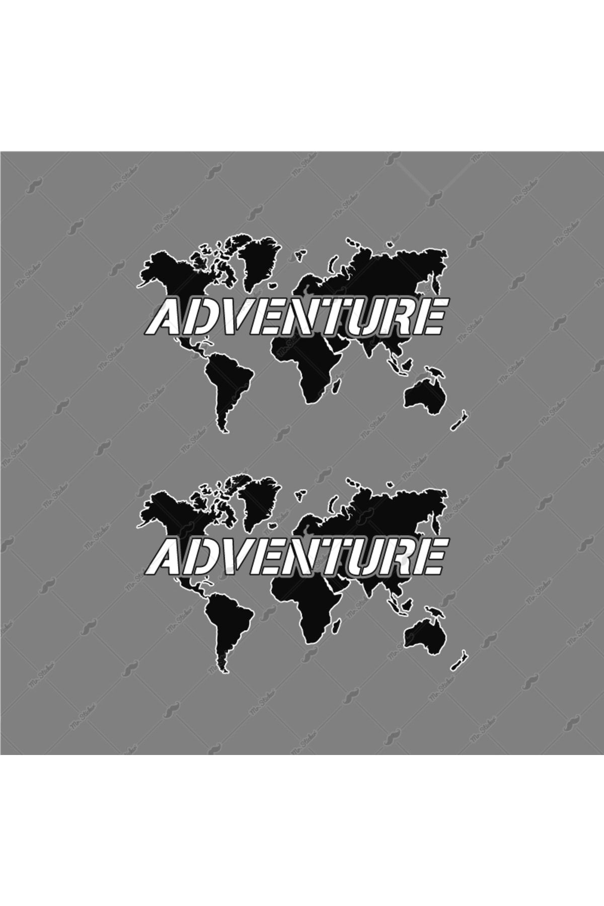 Bay Etiket Cse16s Ikili Set - Reflektif Adventure Yazılı Dunya Haritasi
