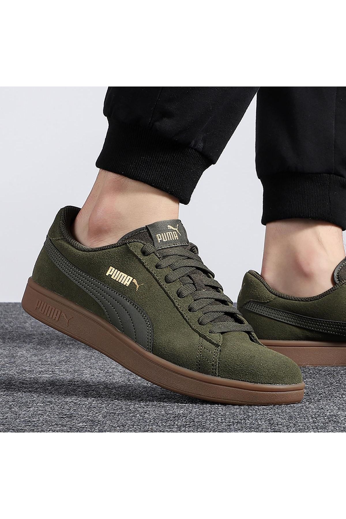 Puma Smash V2 Suede Haki Erkek Sneaker Günlük Spor Ayakkabı 364989