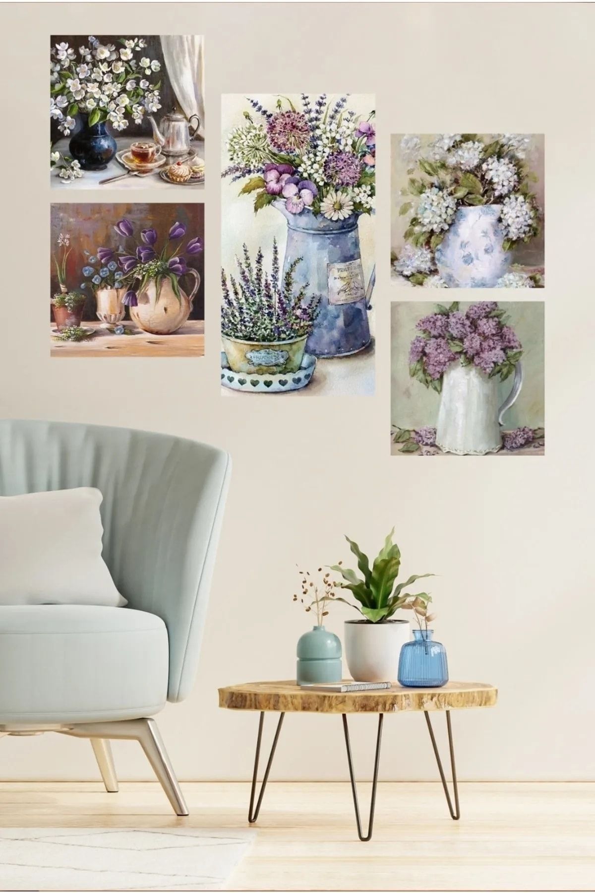 NT Handmade Parçalı Çerçeve Görünümlü Mdf Tablo - Salon Oturma Yatak Odası Ofis Antre Mutfak Için Tablo Seti