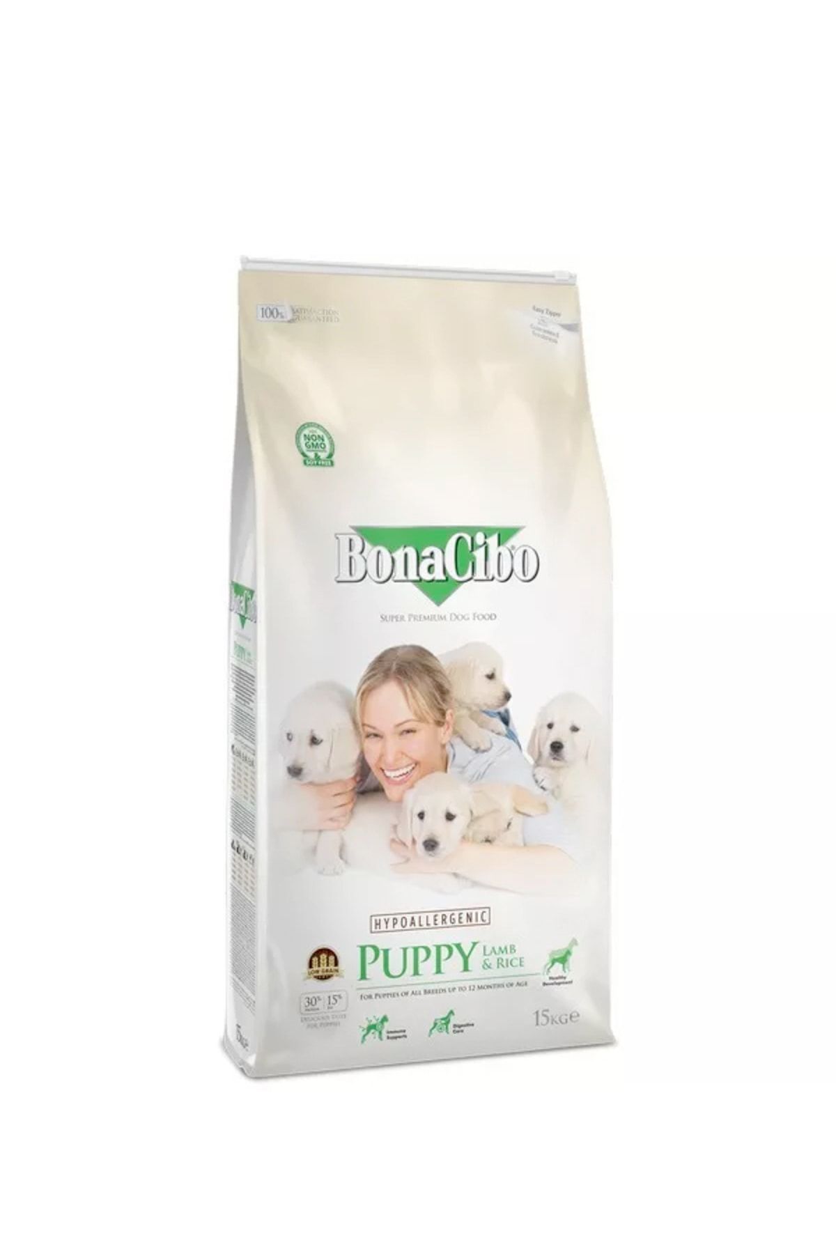BonaCibo Puppy Lamb & Rice 15 Kg Kuzu Etli Ve Pirinçli Yavru Köpek Maması